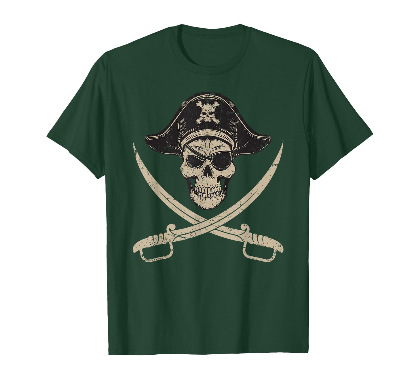 Vintage Pirate Skull And Crossbones Last Minute Halloween T-Shirt