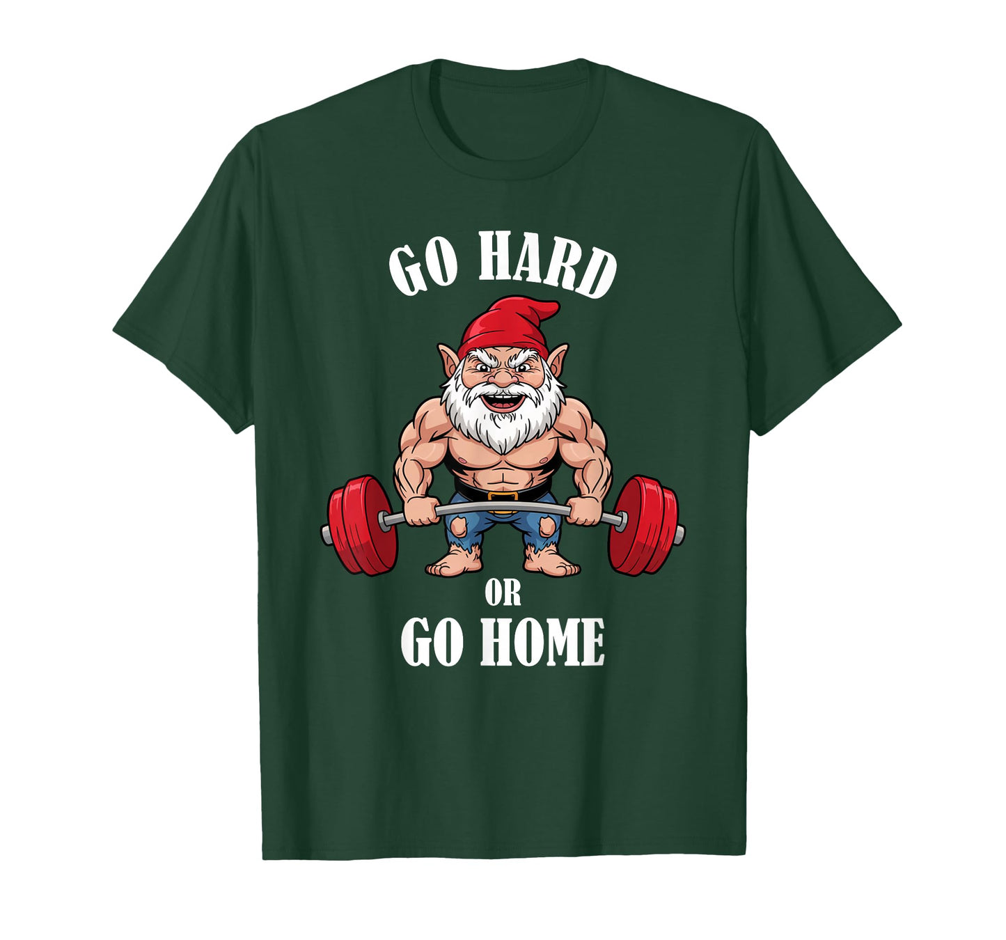 Gnome Workout Shirt Gnome Weightlifting Gym T-Shirt