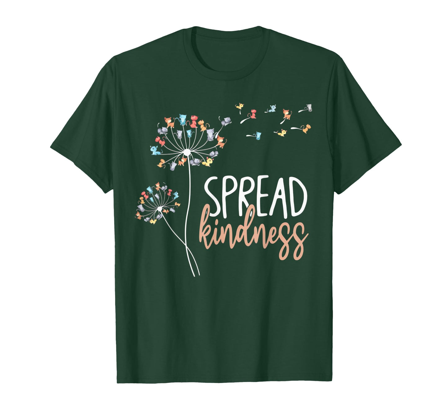 Pretty Cat with Dandelion Flower T-Shirt