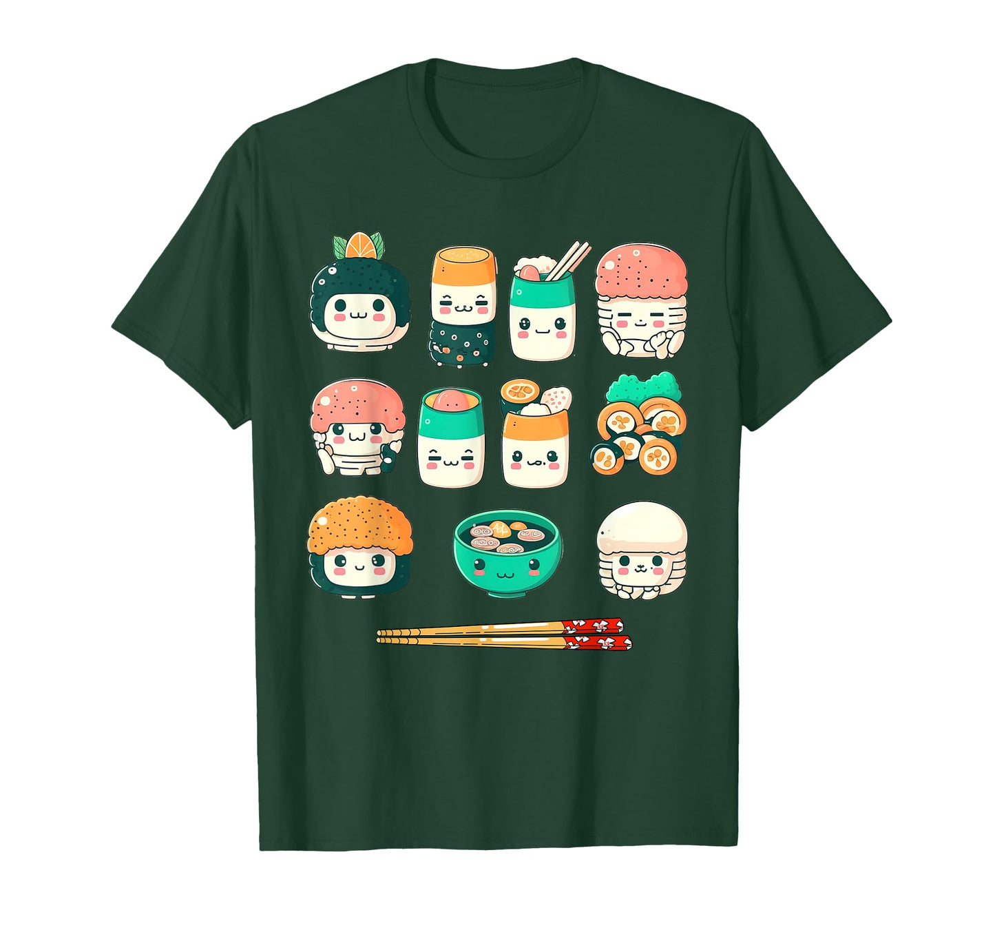 Funny Japanese Food Sushi Kawaii Sushi Lovers Anime Otaku T-Shirt