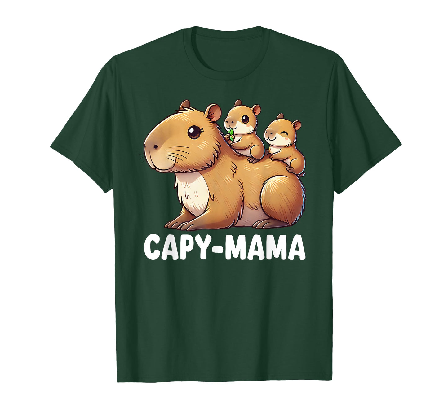 Funny Capybara Capy-Mama Babies Cute Boys Girls Kids T-Shirt