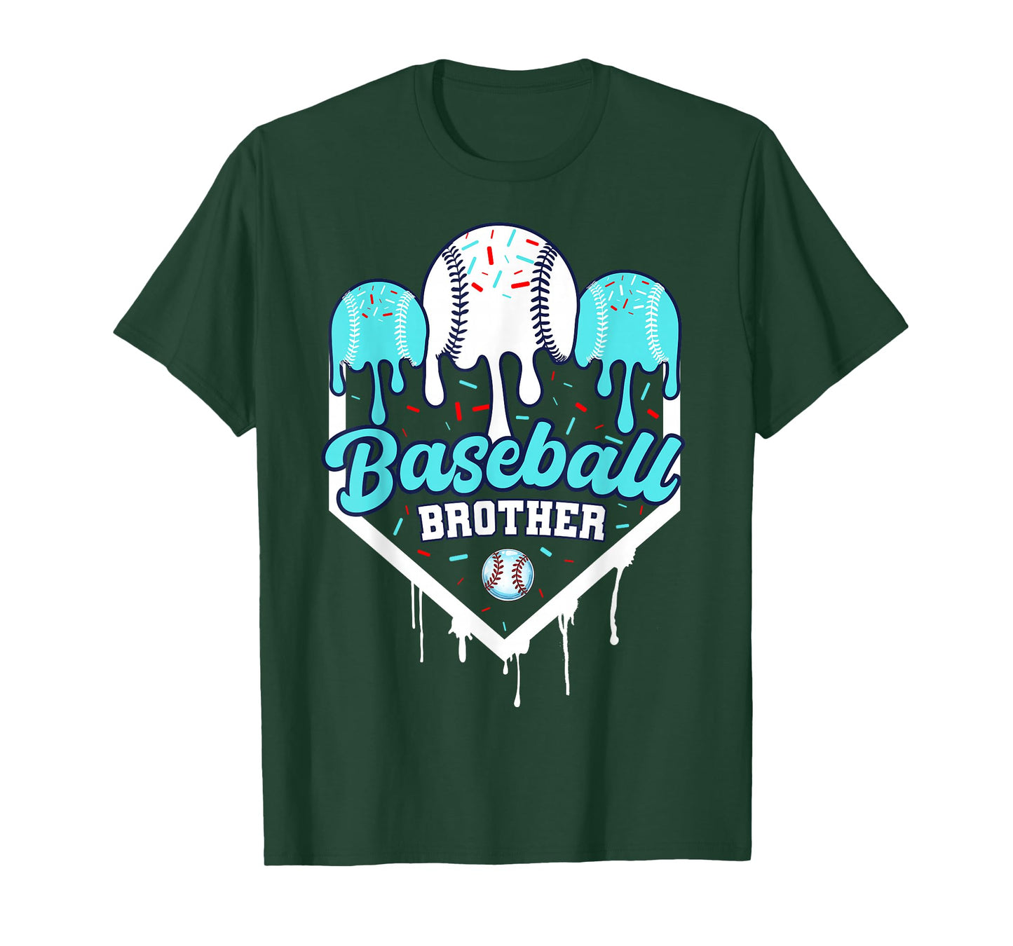 Baseball Drip Brother Ice Cram Drip Boys Home Plate Youth T-Shirt