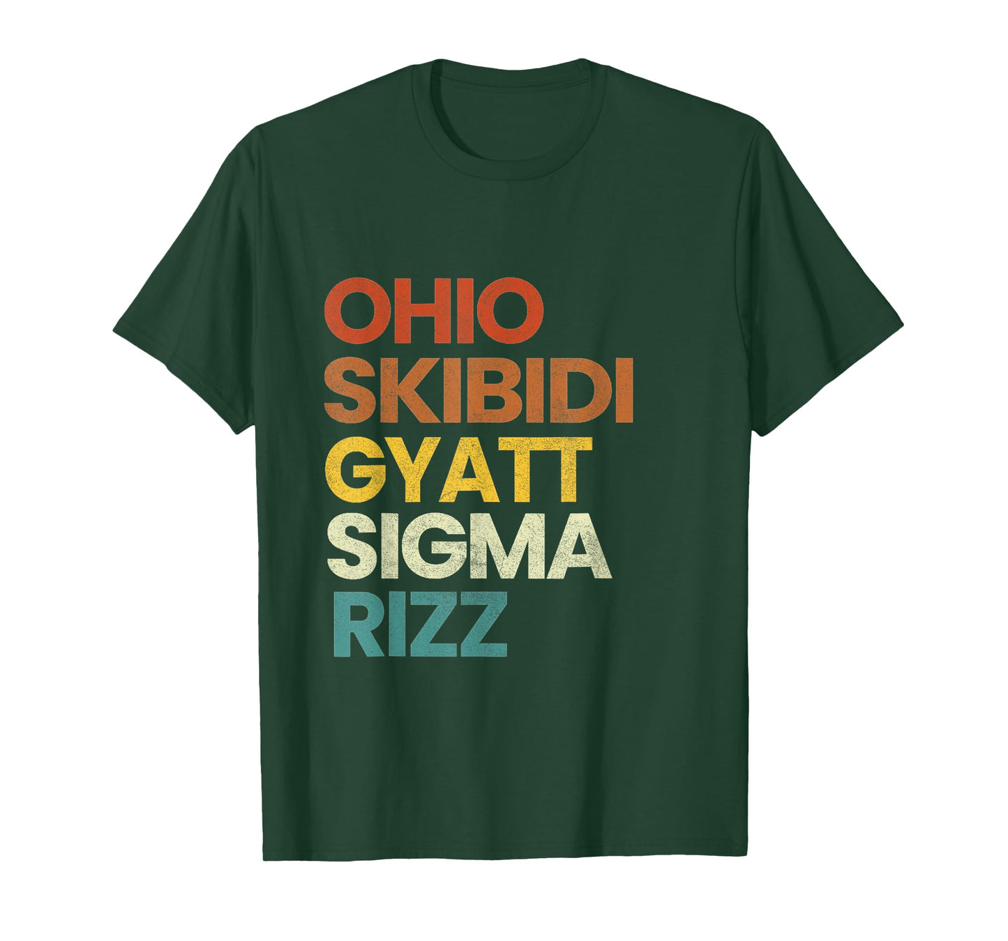 Funny Rizzler Ohio Skibidi Gyatt Sigma Rizz T-Shirt - Unisex-Adults, Black, Small, Short Sleeve, T-Shirt, Anime, Halloween, Novelty T-Shirts