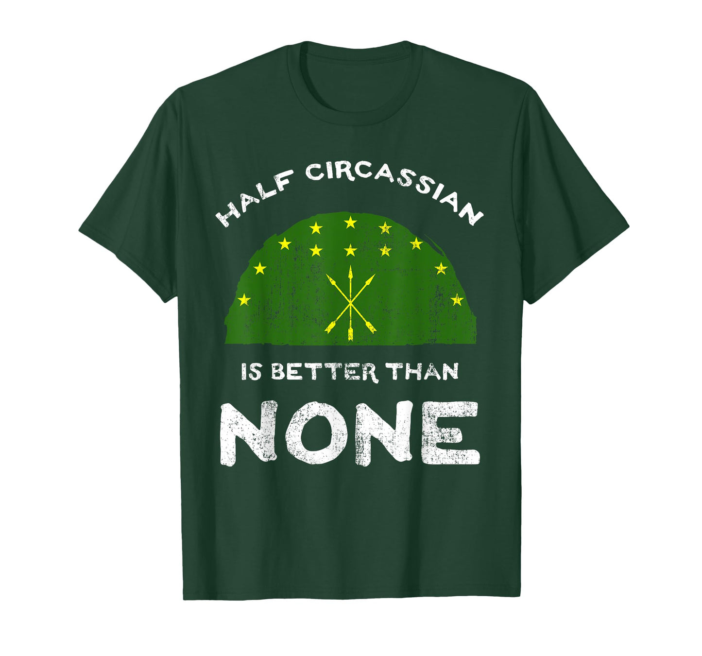 Half Circassian Is Better Than None Circassia Flag DNA T-Shirt