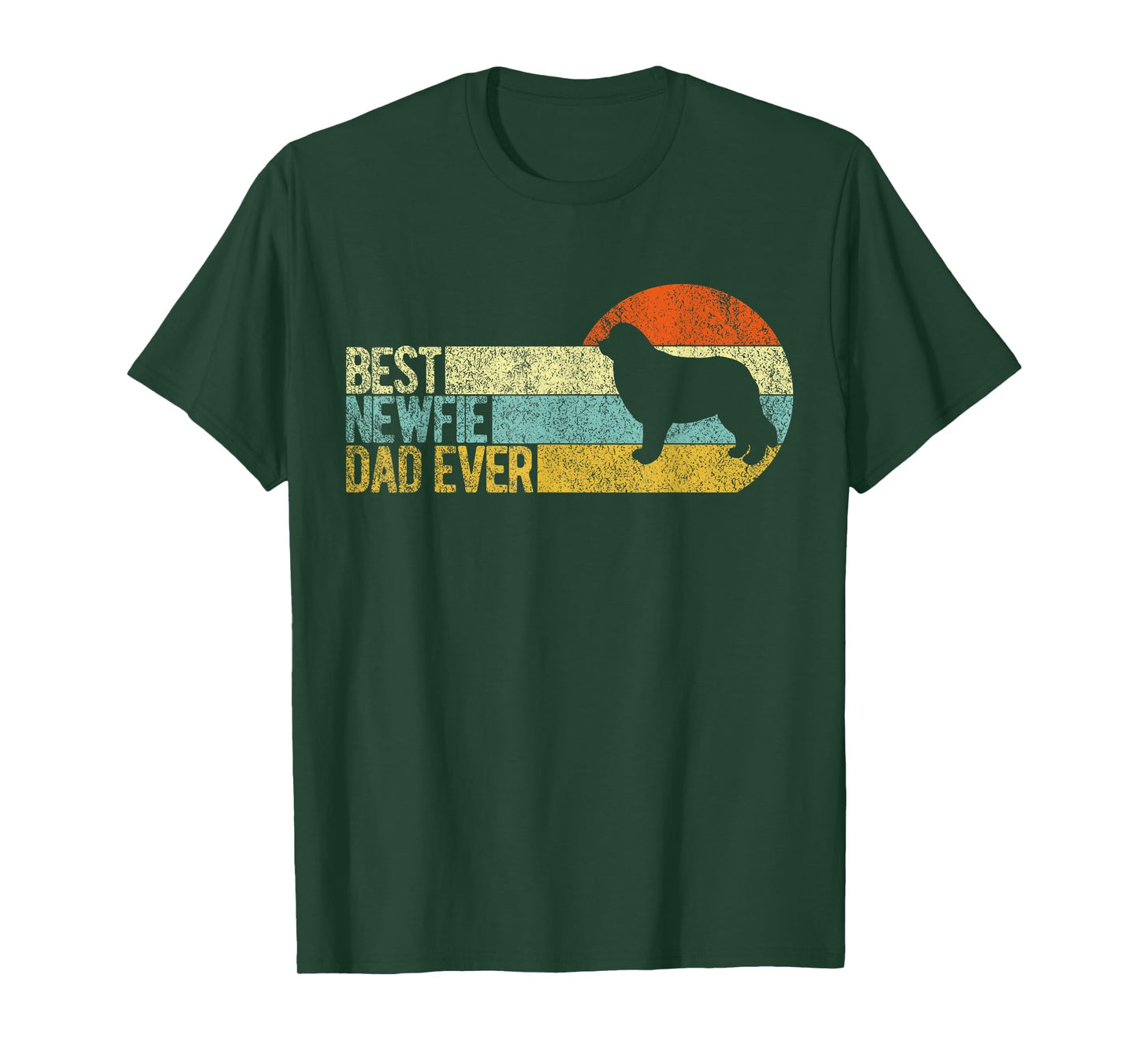 Best Newfie Dad Ever Newfoundland Dog Newfie Owner Retro T-Shirt