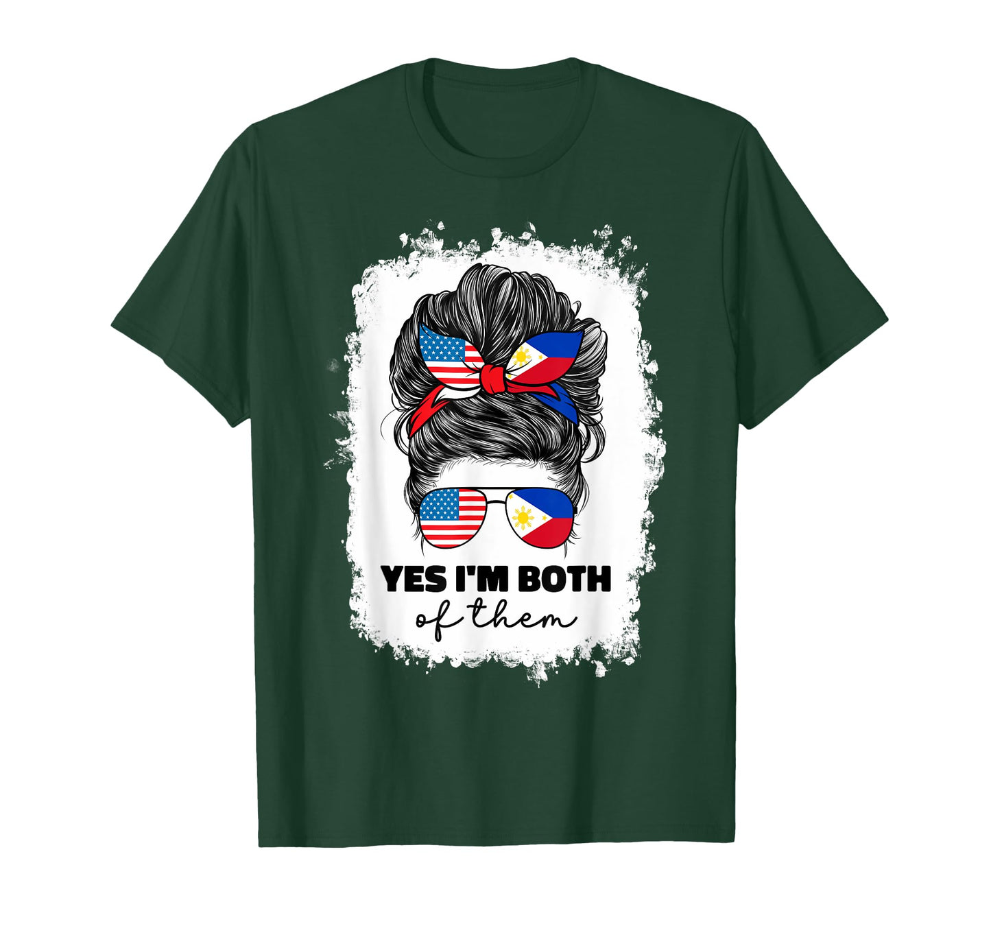 Half Filipino And American America Philippines Usa Flag Girl T-Shirt