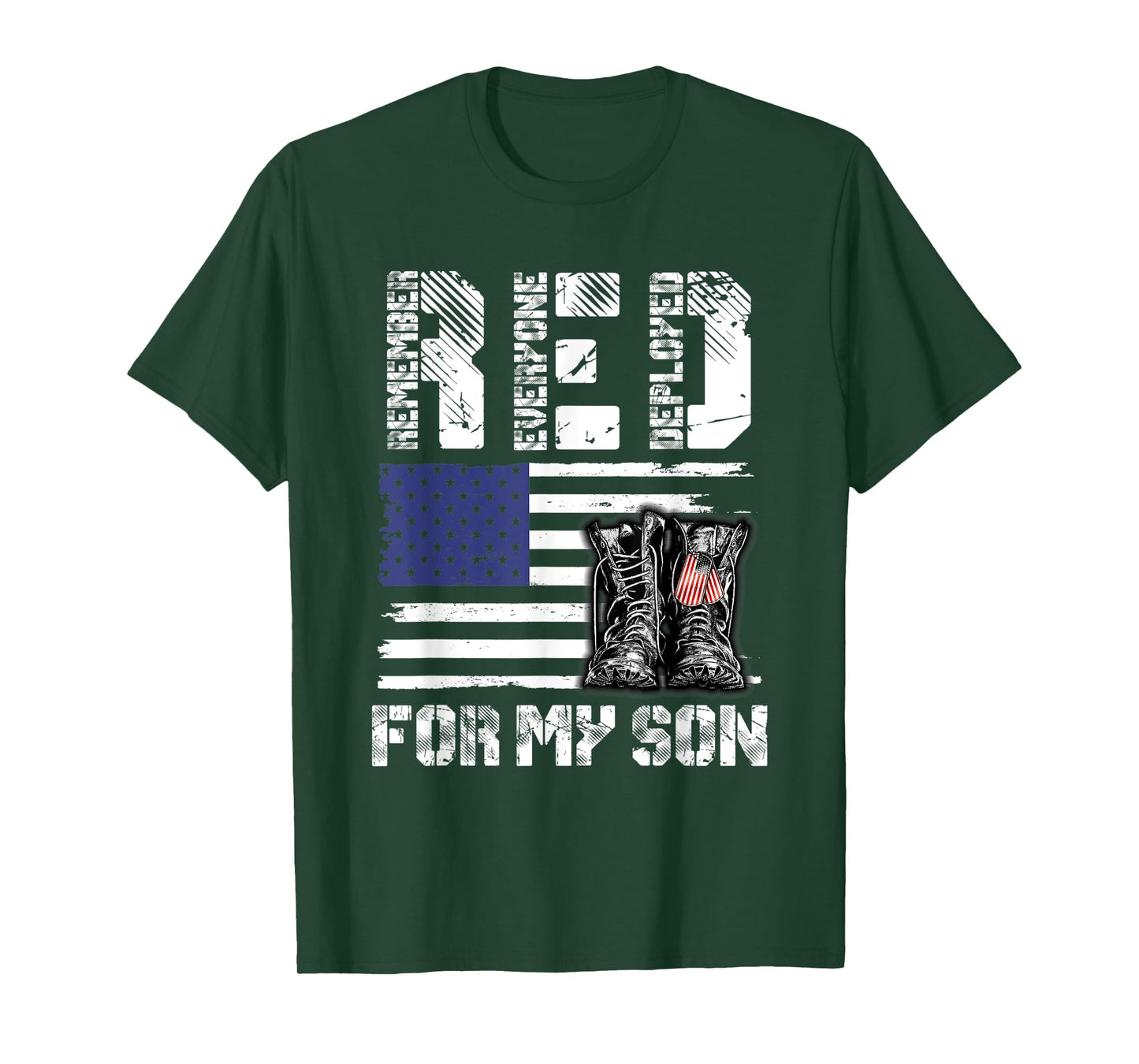 RED Friday For My Son Remember Everyone Deployed Military T-Shirt