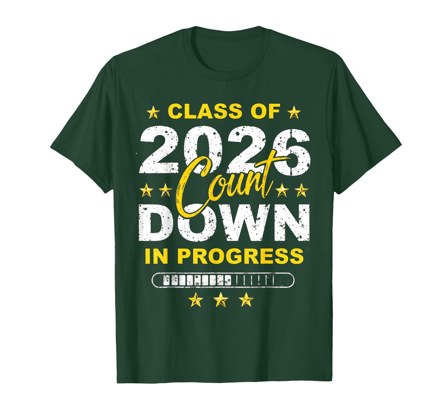 Class of 2026 Count Down Graduation Funny 100 Days of School T-Shirt