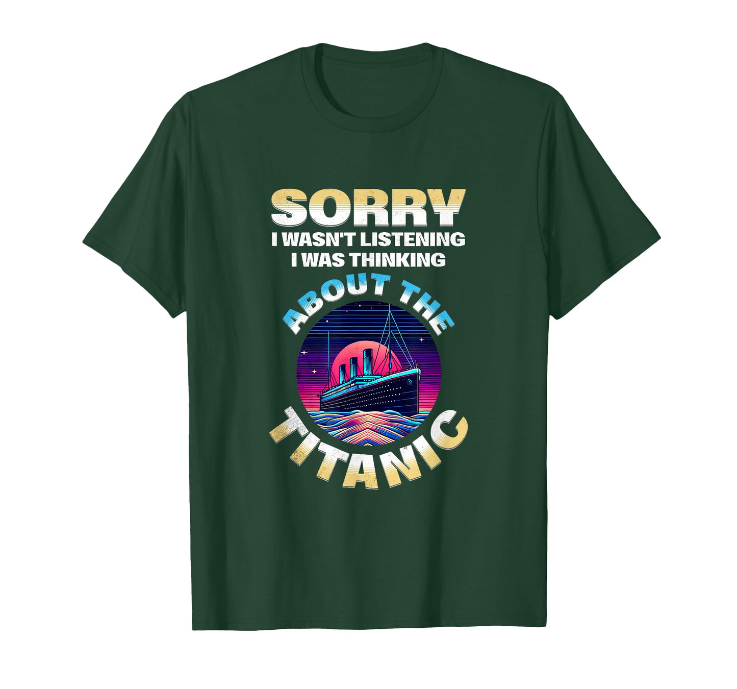 Sorry I Was Thinking About The Titanic Funny Kids Boys T-Shirt