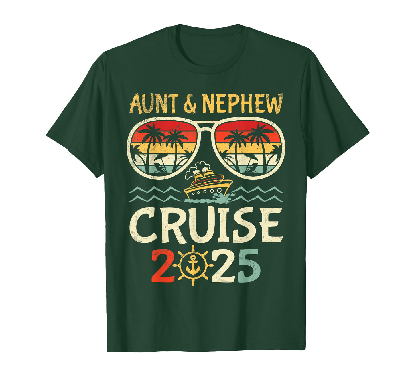 Aunt & Nephew Cruise 2025 Tropical Vacation Cruising Travel T-Shirt