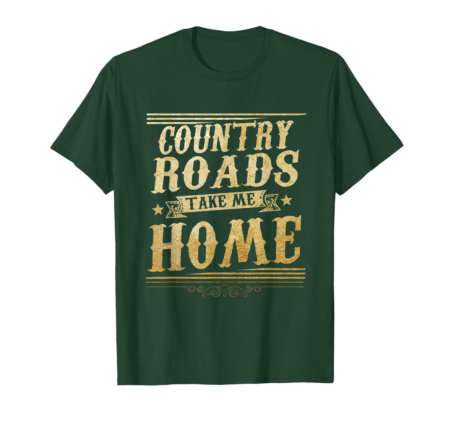 Vintage Retro Country Roads Take Me Home Gifts T-Shirt