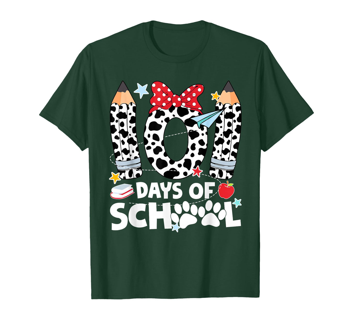 101 Days of School Funny Dog 100th Day of School Boys Girls T-Shirt