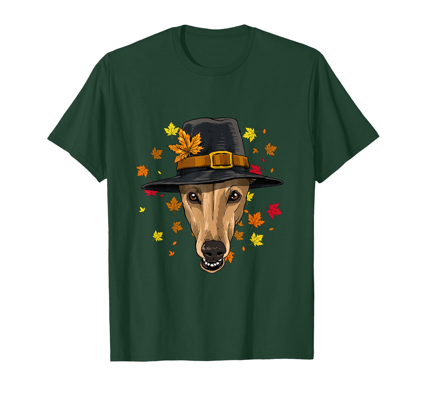 Thanksgiving Greyhound Pilgrim Costume Men Women T-Shirt