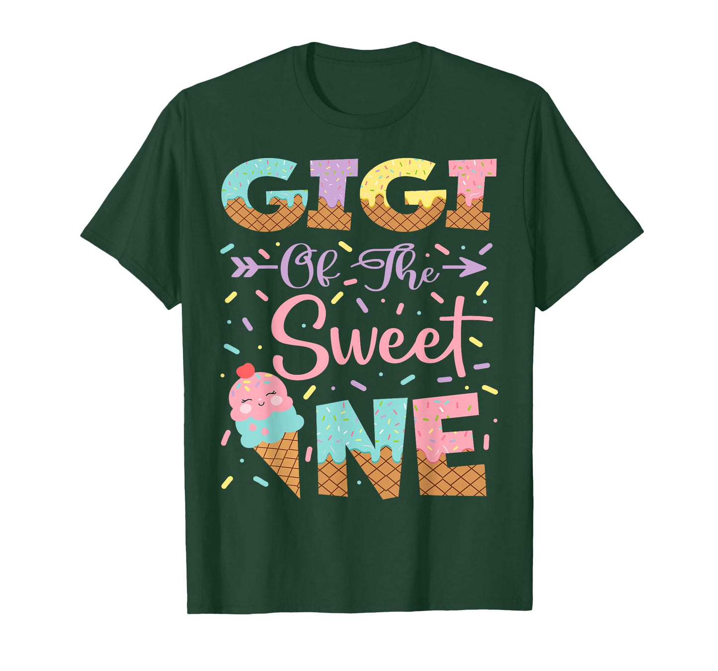 Gigi Of The Sweet One Ice Cream 1St Birthday Girl T-Shirt