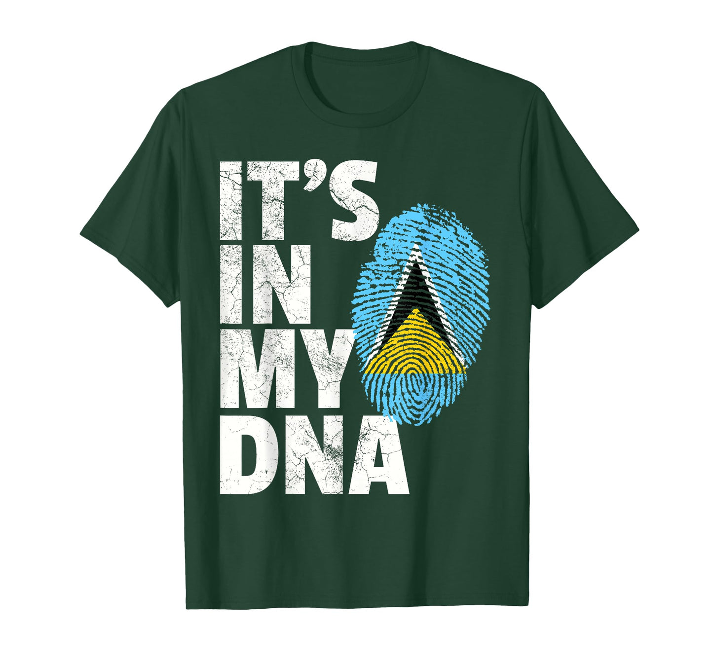 IT'S IN MY DNA St. Saint Lucia Flag Pride National Country T-Shirt