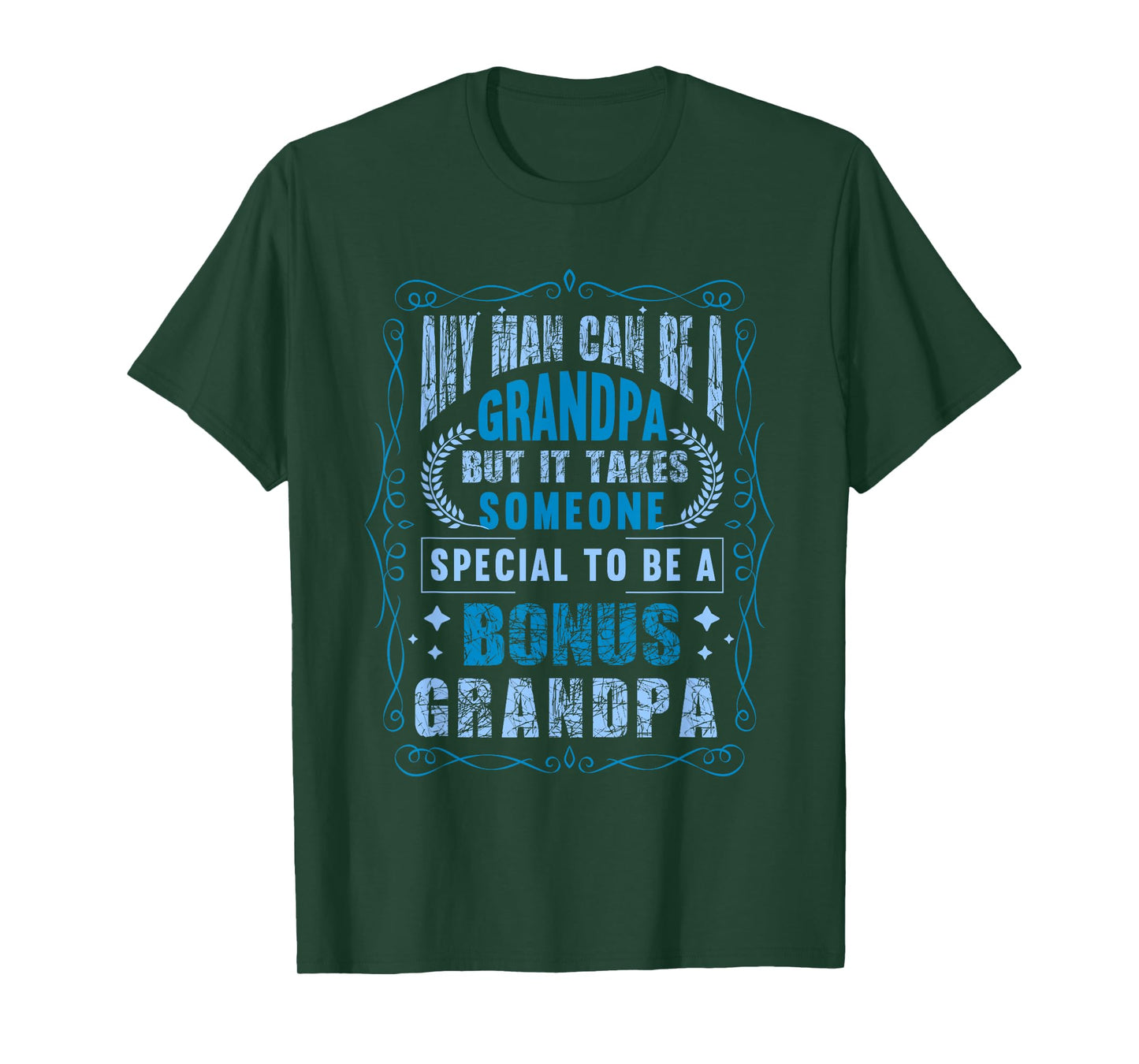 Fathers Day Step Grandpa Bonus Grandpa T-Shirt