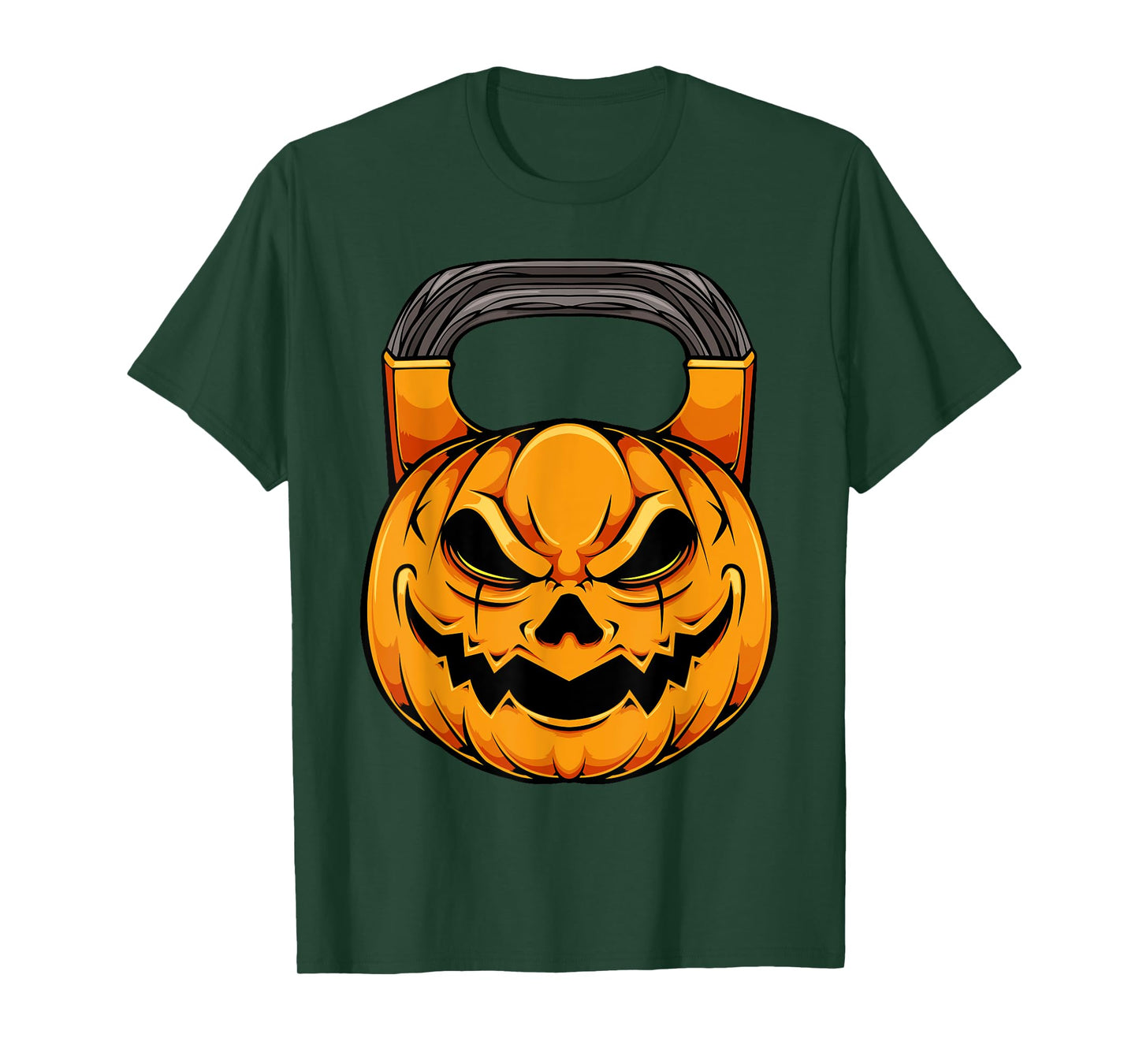 Pumpkin Dumbbell Lazy Halloween Costume Workout Gym Lover T-Shirt