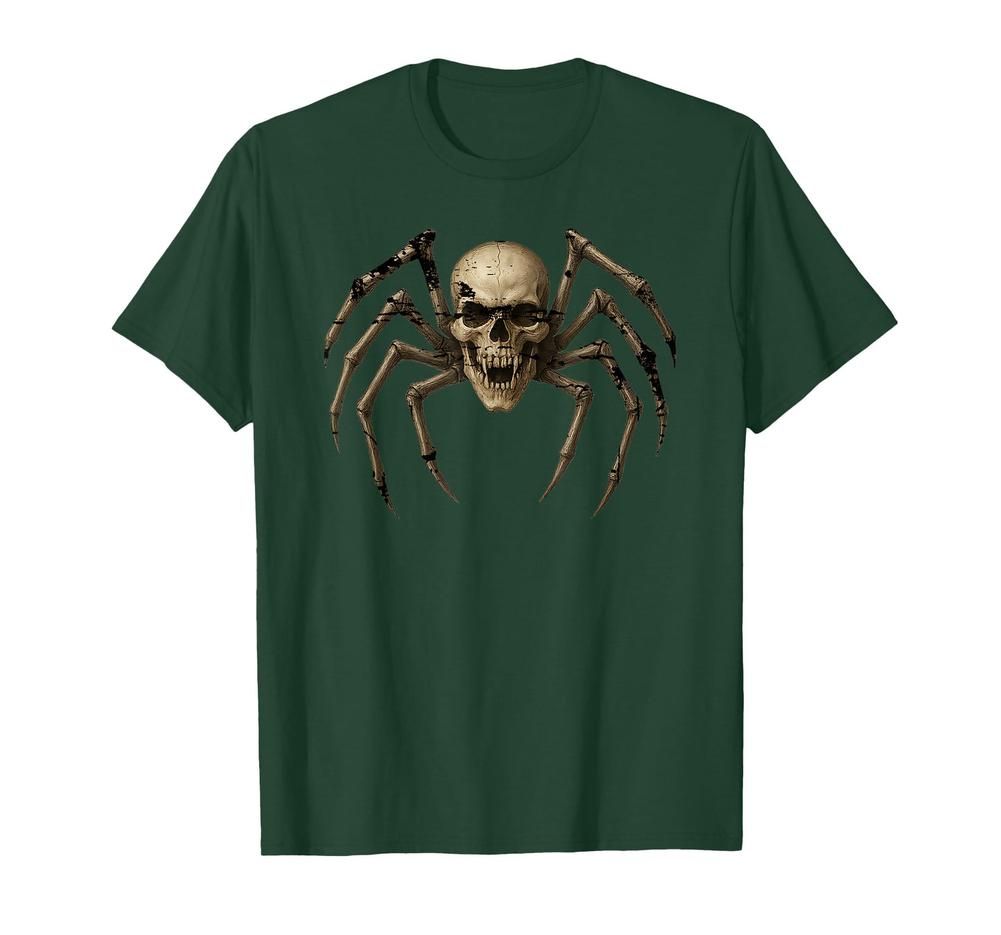Spooky Skull Spider - Scary Gothic Halloween Costume Design T-Shirt