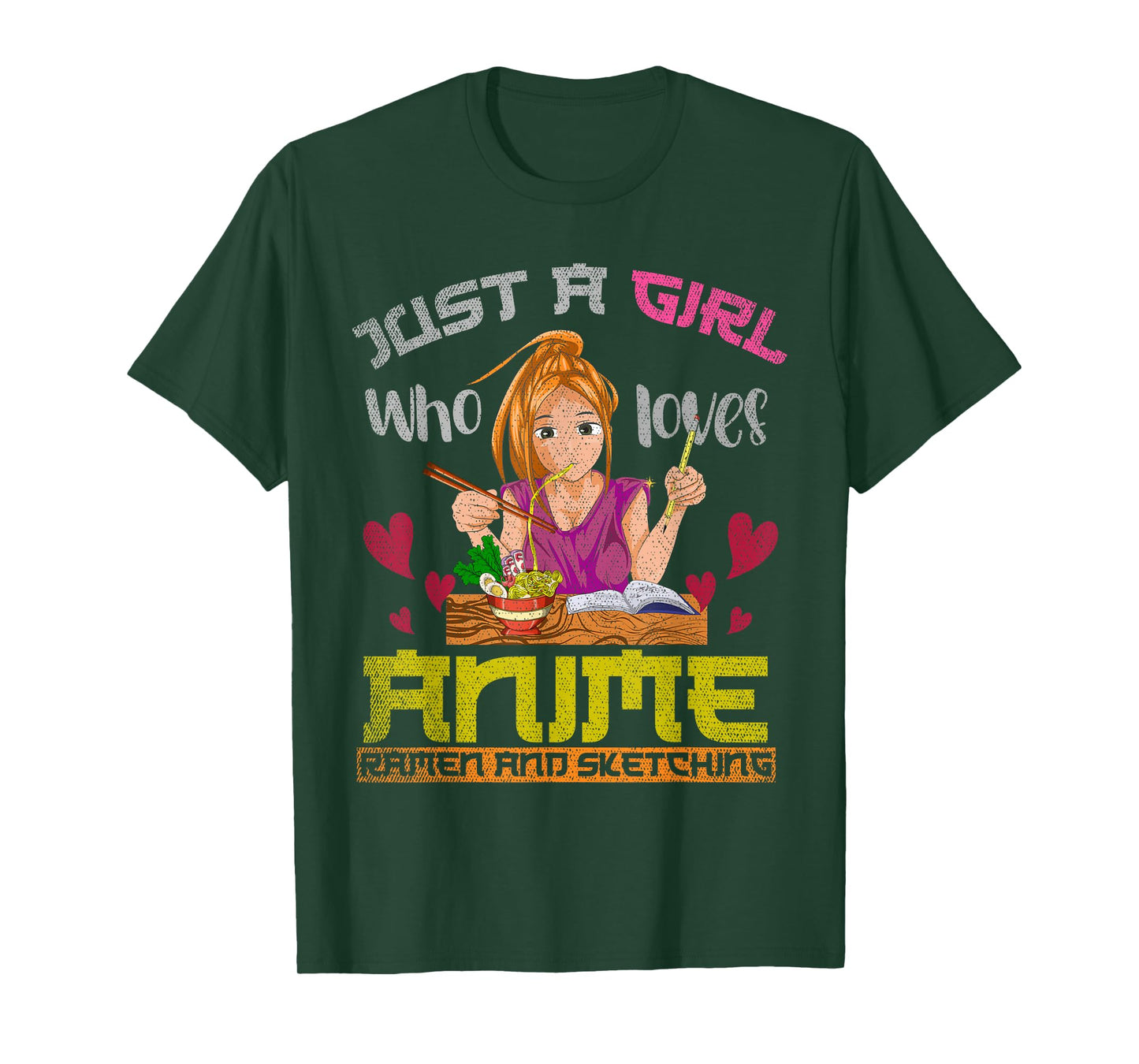 Just a girl who loves anime ramen and drawing anime T-Shirt