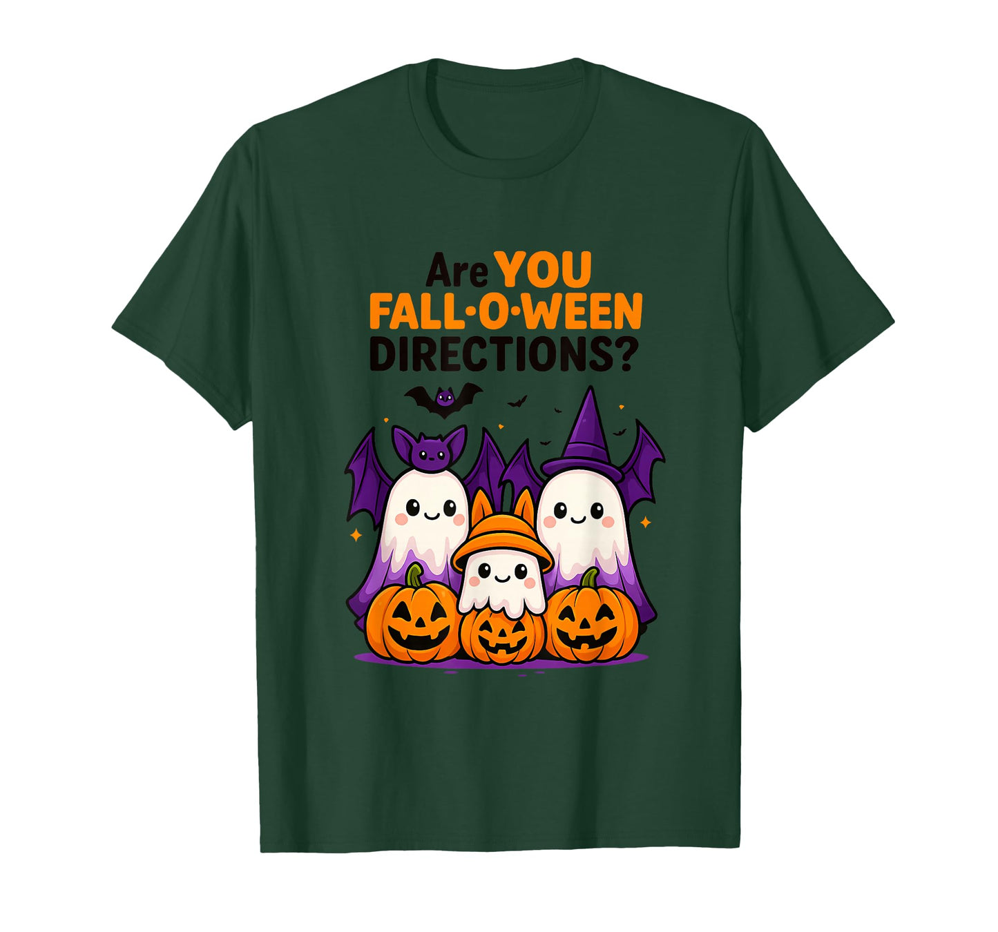 are You Fall-O-Ween Directions Funny Teacher Ghost Tee T-Shirt