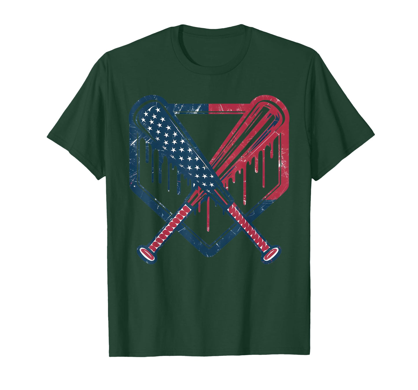 Baseball Home Plate Drip Baseball Ice Cream Camo Matching T-Shirt