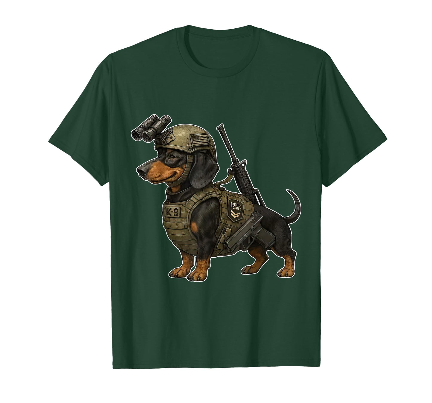 Tactical Dachshund Commando Dog Funny Dog Squad T-Shirt