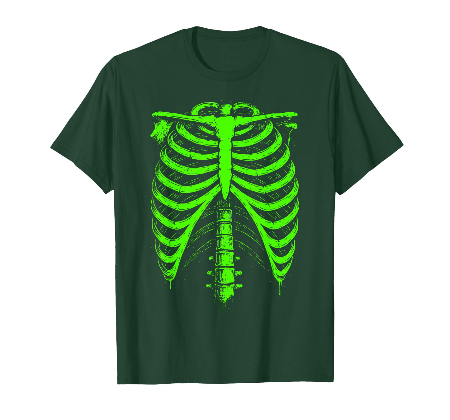 Splattered Rib Cage Skeleton Costume Halloween Spooky Look T-Shirt