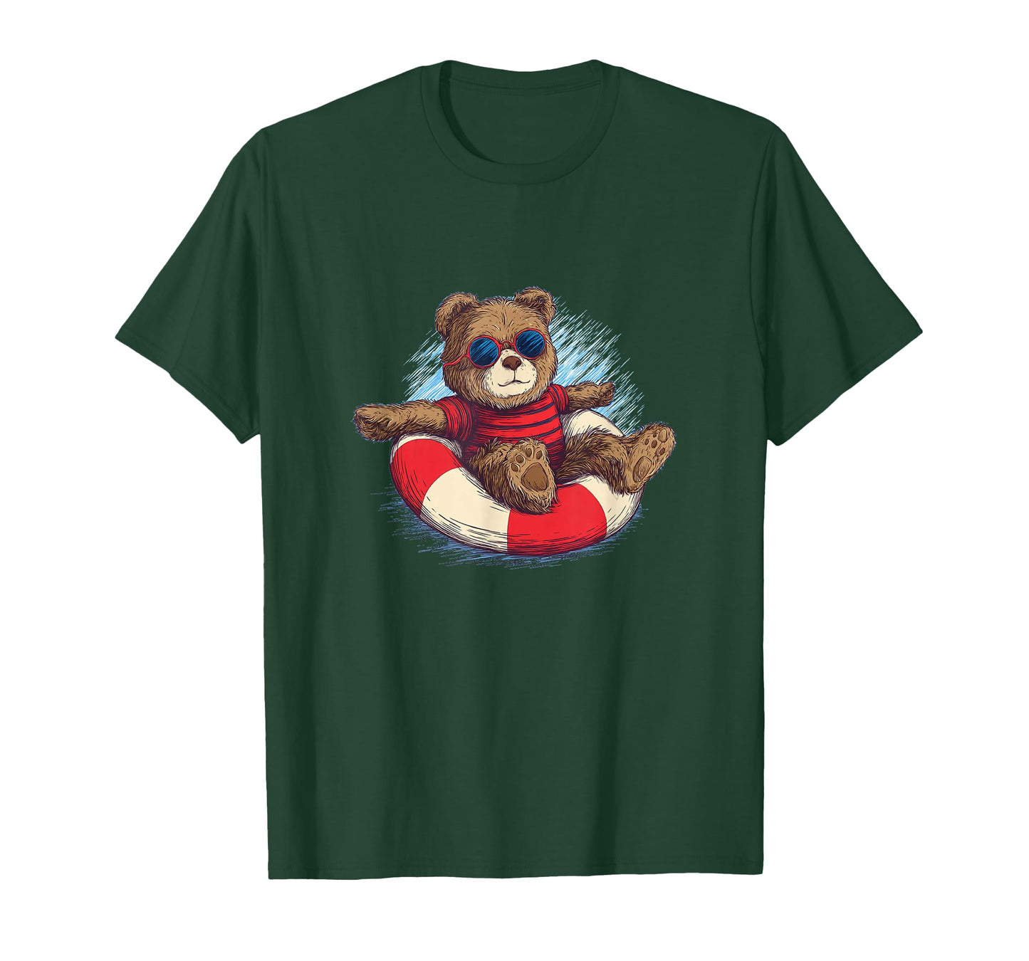 Beach Teddy Bear in Ring for Pool Party Lovers T-Shirt