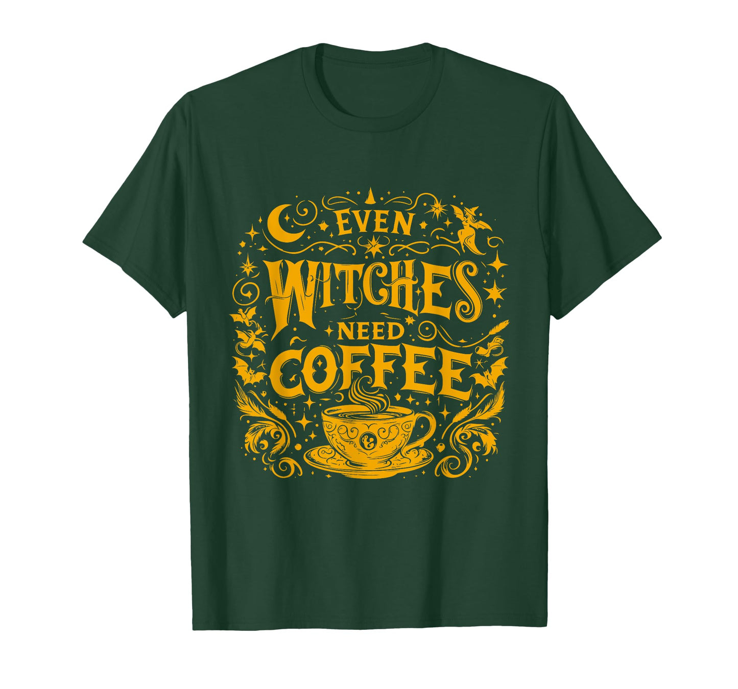 Instant Message - Even Witches Need Coffee T-Shirt