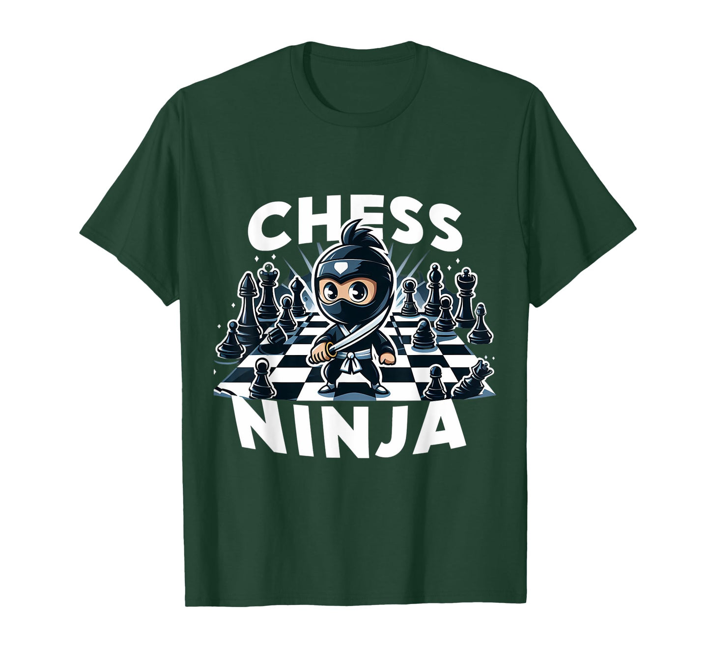 Chess Ninja Cartoon Kids Boys Girls Player Children's Youth T-Shirt