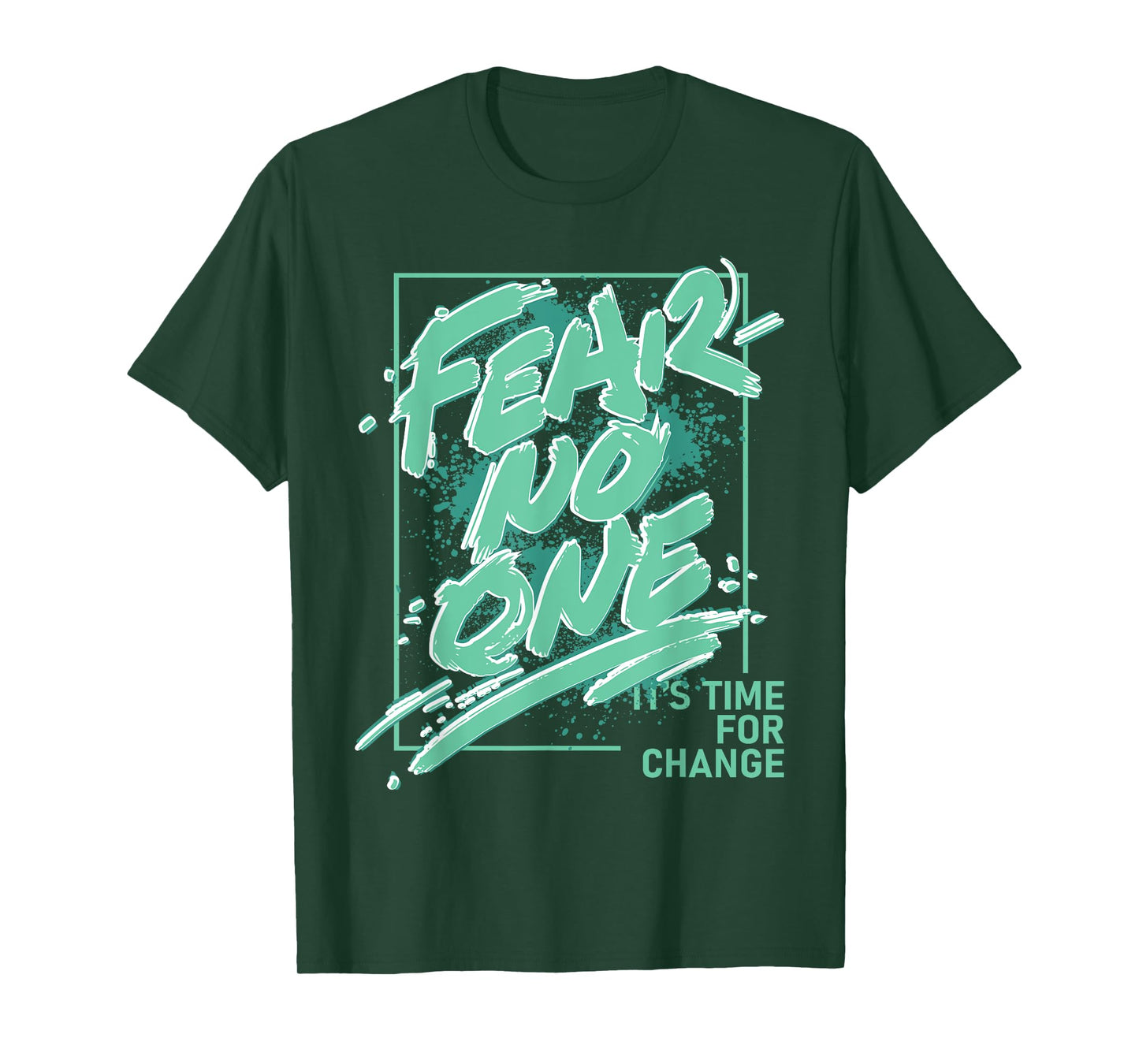 Fear No One Retro Green Glow 1s Matching Tee For Men Women T-Shirt