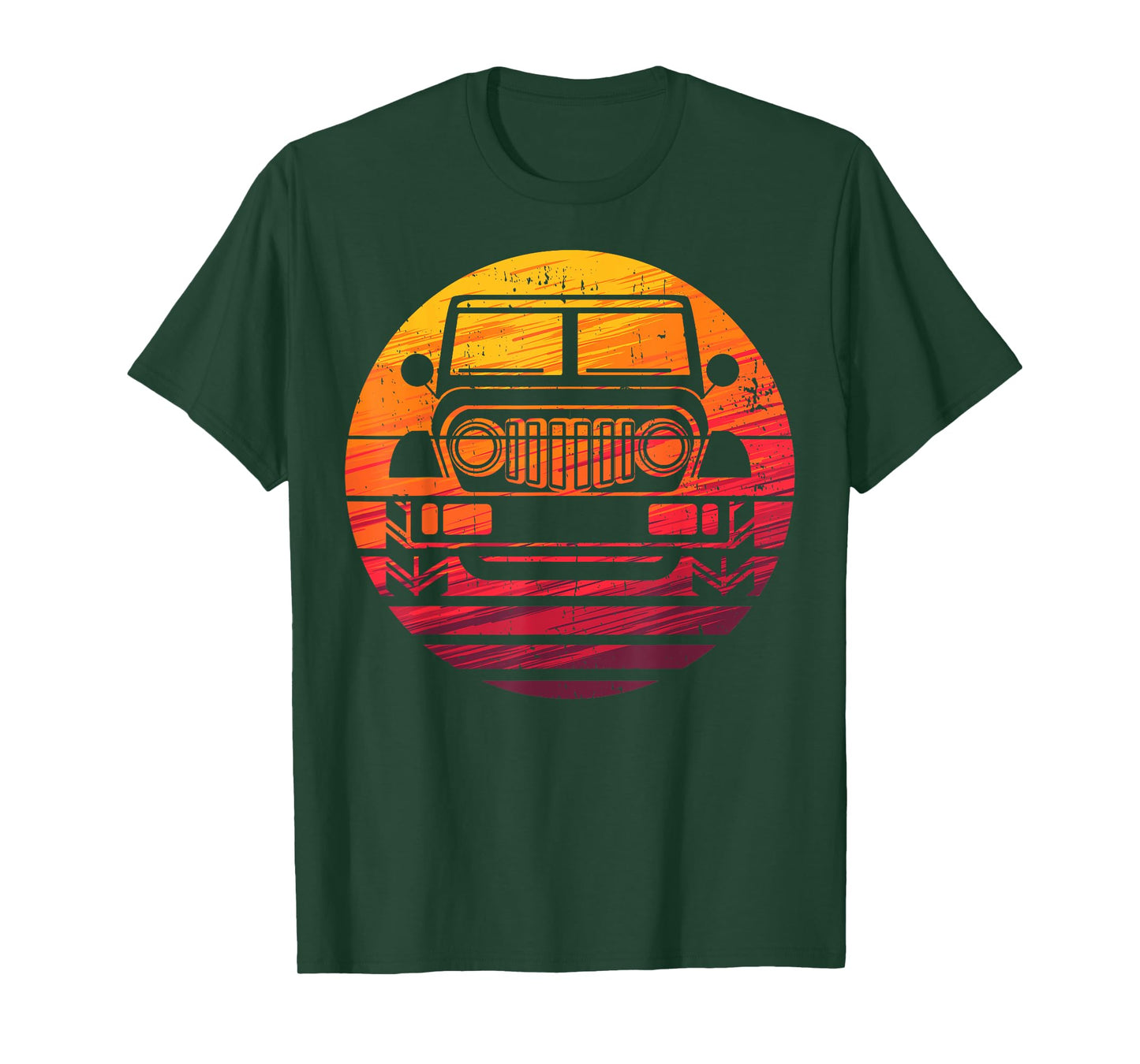 Off Road 4X4 Vintage Retro 70s Sunset Off Road T-Shirt