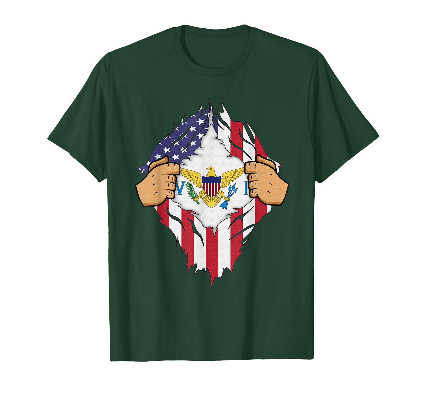 USVI FLAG US VIRGIN ISLANDS Men Women Kids Gift T-Shirt