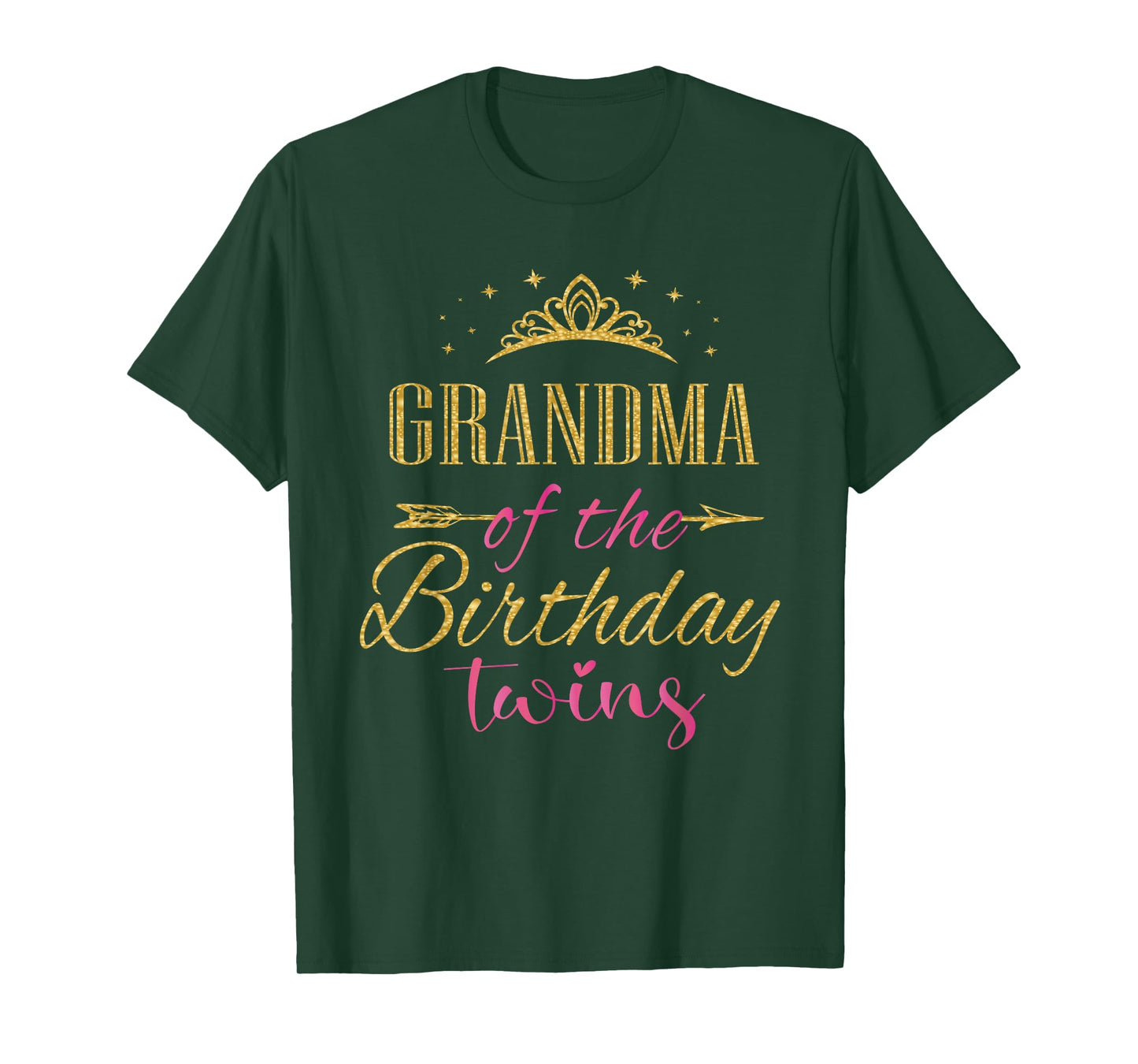 Grandma Of The Birthday Twins Kids Party T-Shirt