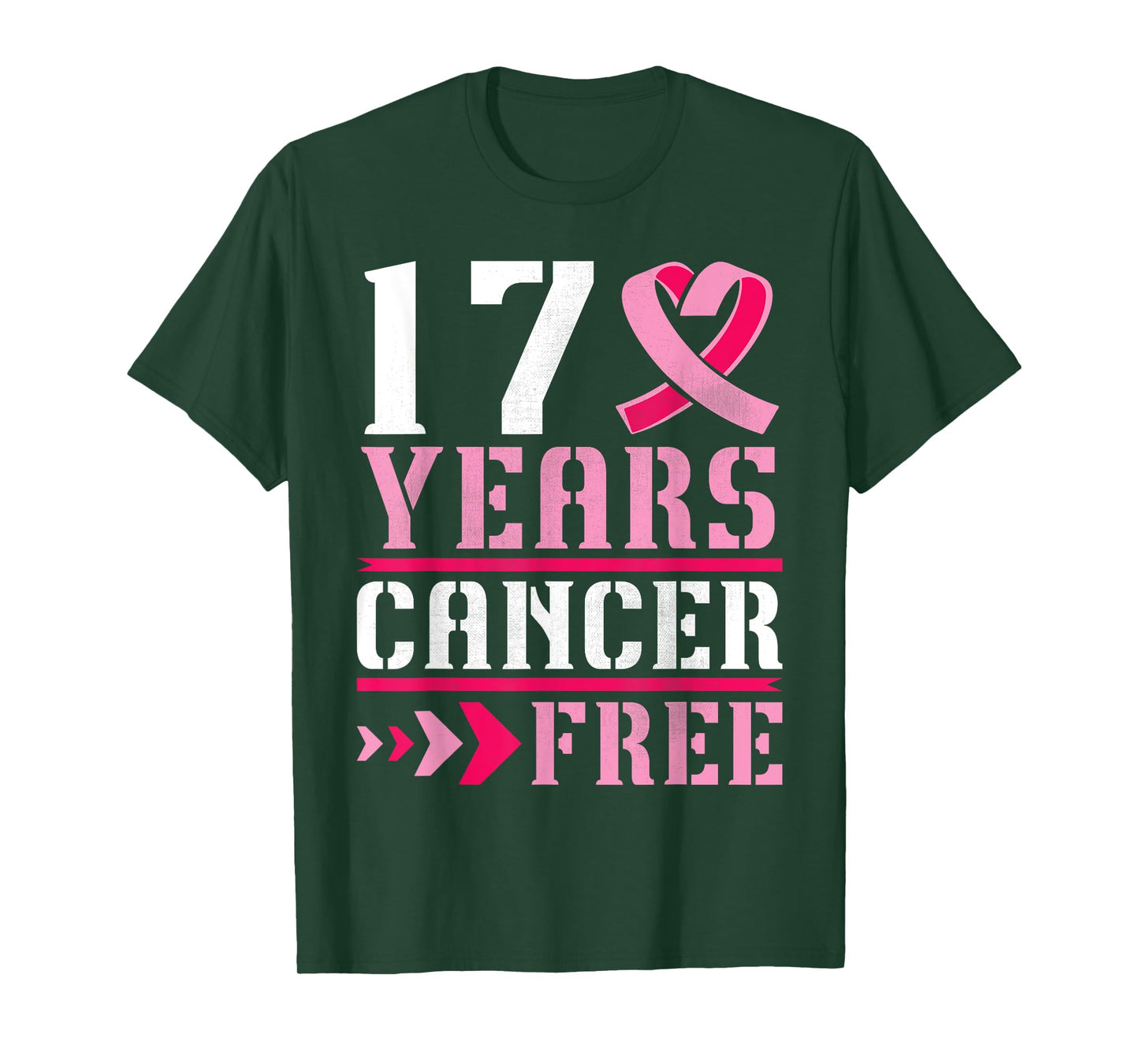 17 Years Breast Cancer Free Warrior Fighting Survivor Winner T-Shirt