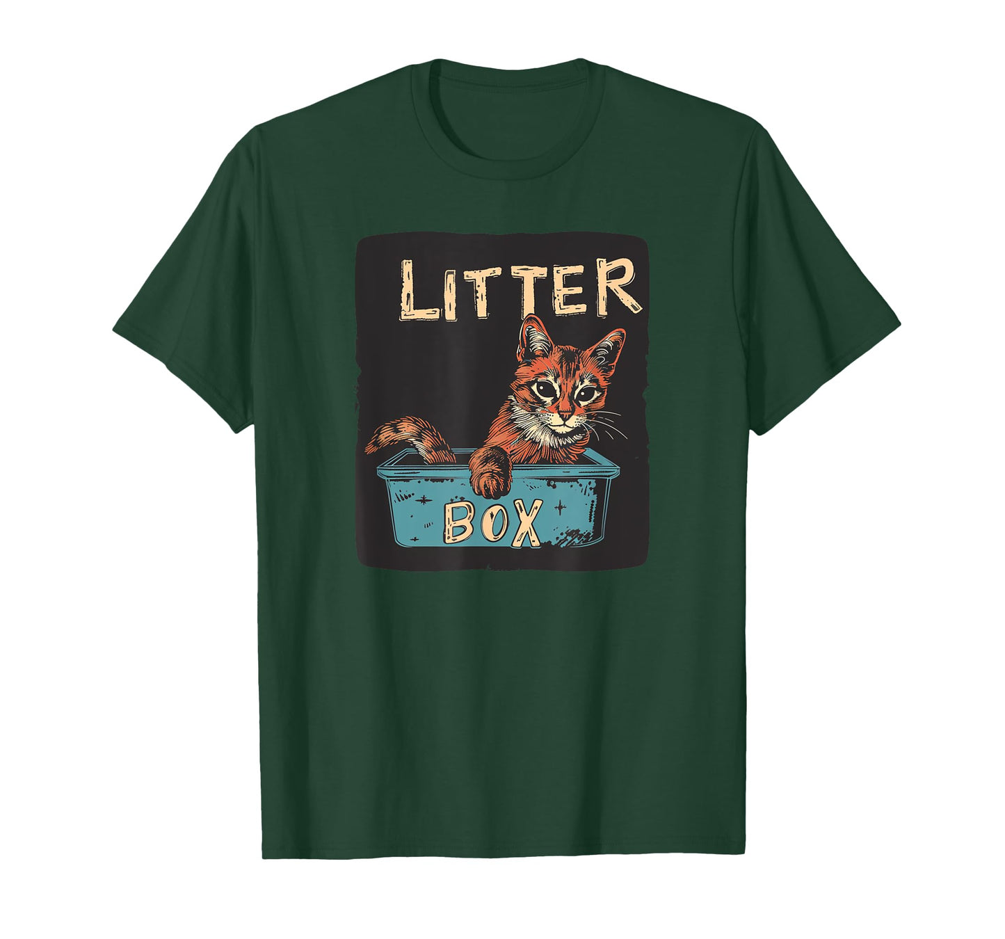 Fun Cat and Litter Box Costume T-Shirt for Men Women Kids