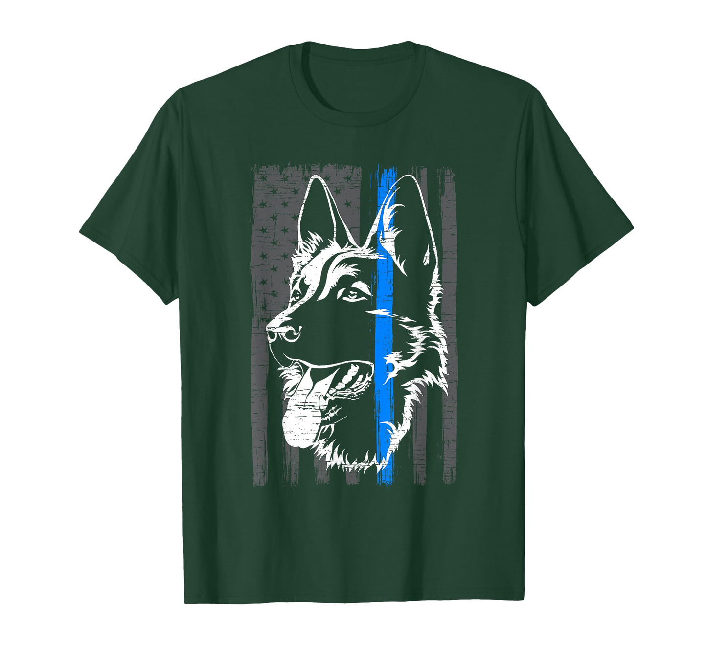 Thin Blue Line K9 Dog Law Enforcement Police Dog Policeman T-Shirt