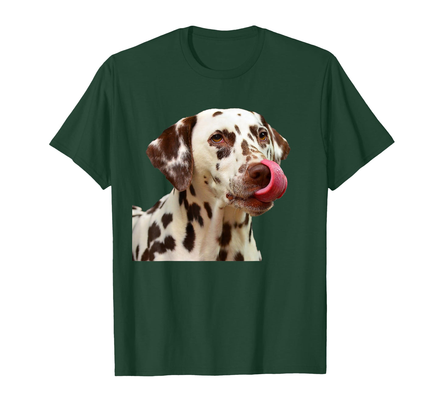 Dalmatian Tongue Licking Funny Cute Liver Color Spots T-Shirt