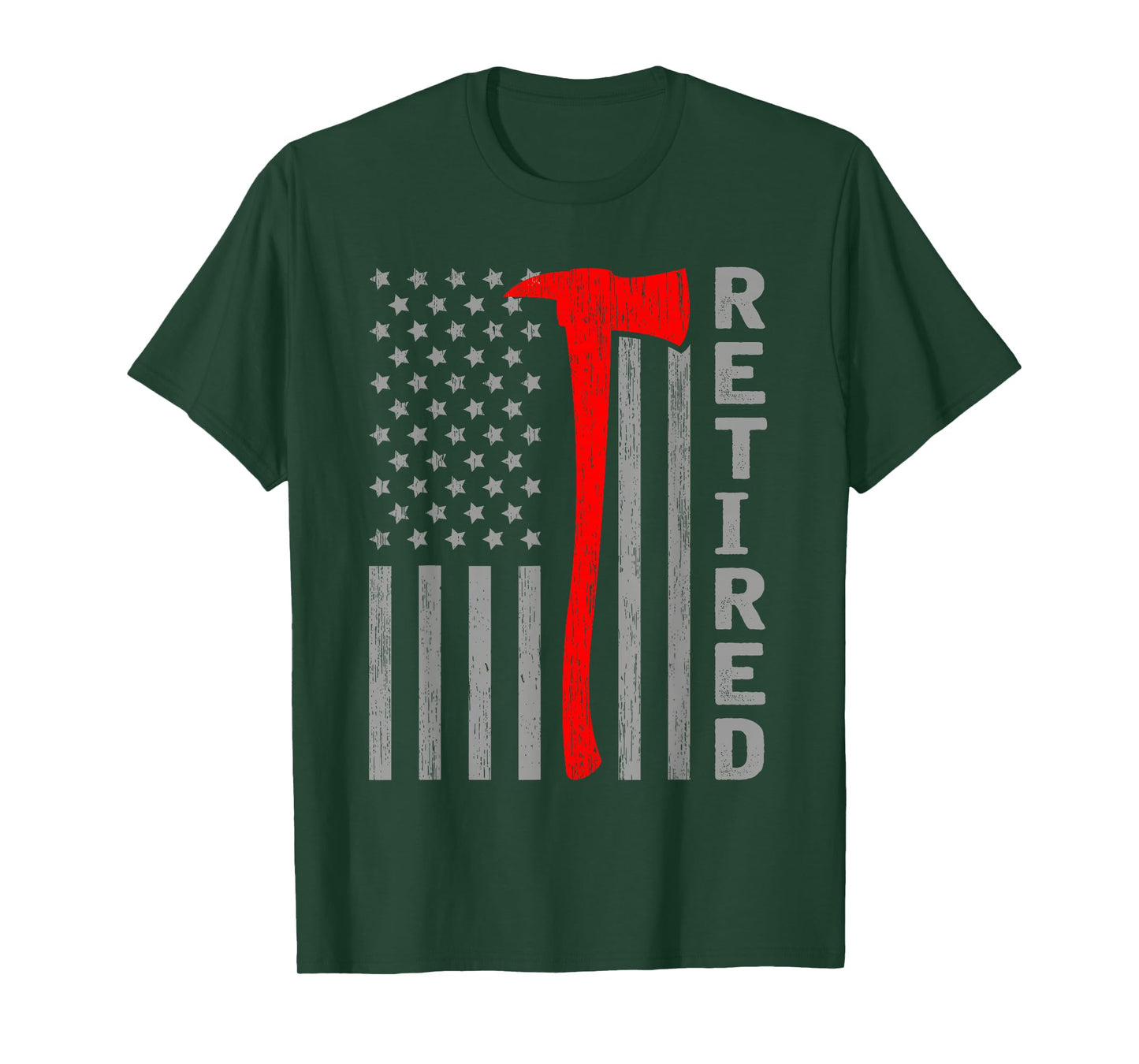 Funny Retired Firefighter USA Flag Fireman Retirement Outfit T-Shirt