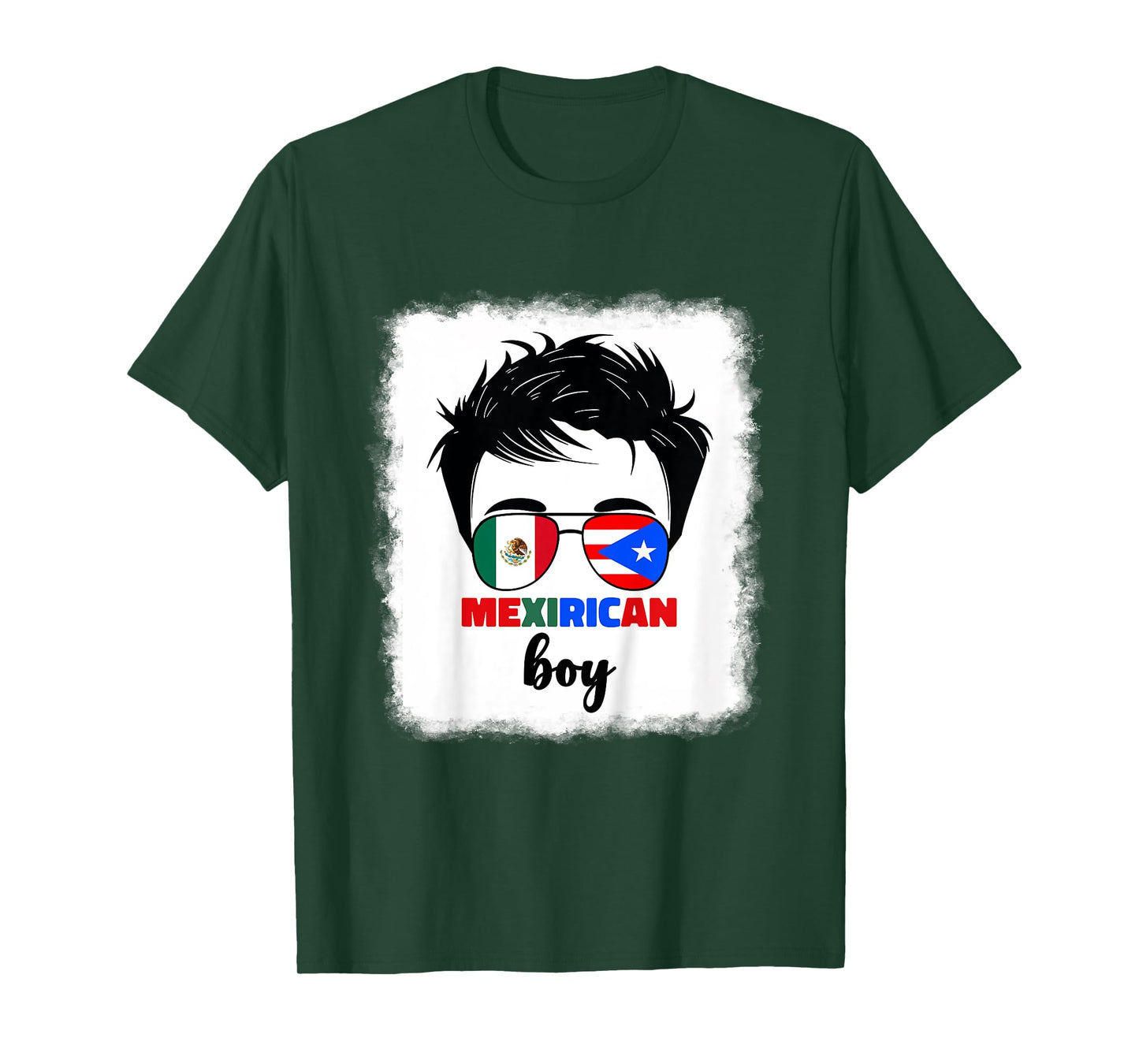 Kids Mexirican Boys Kids Half Mexican And Puerto Rican Rico Flag T-Shirt