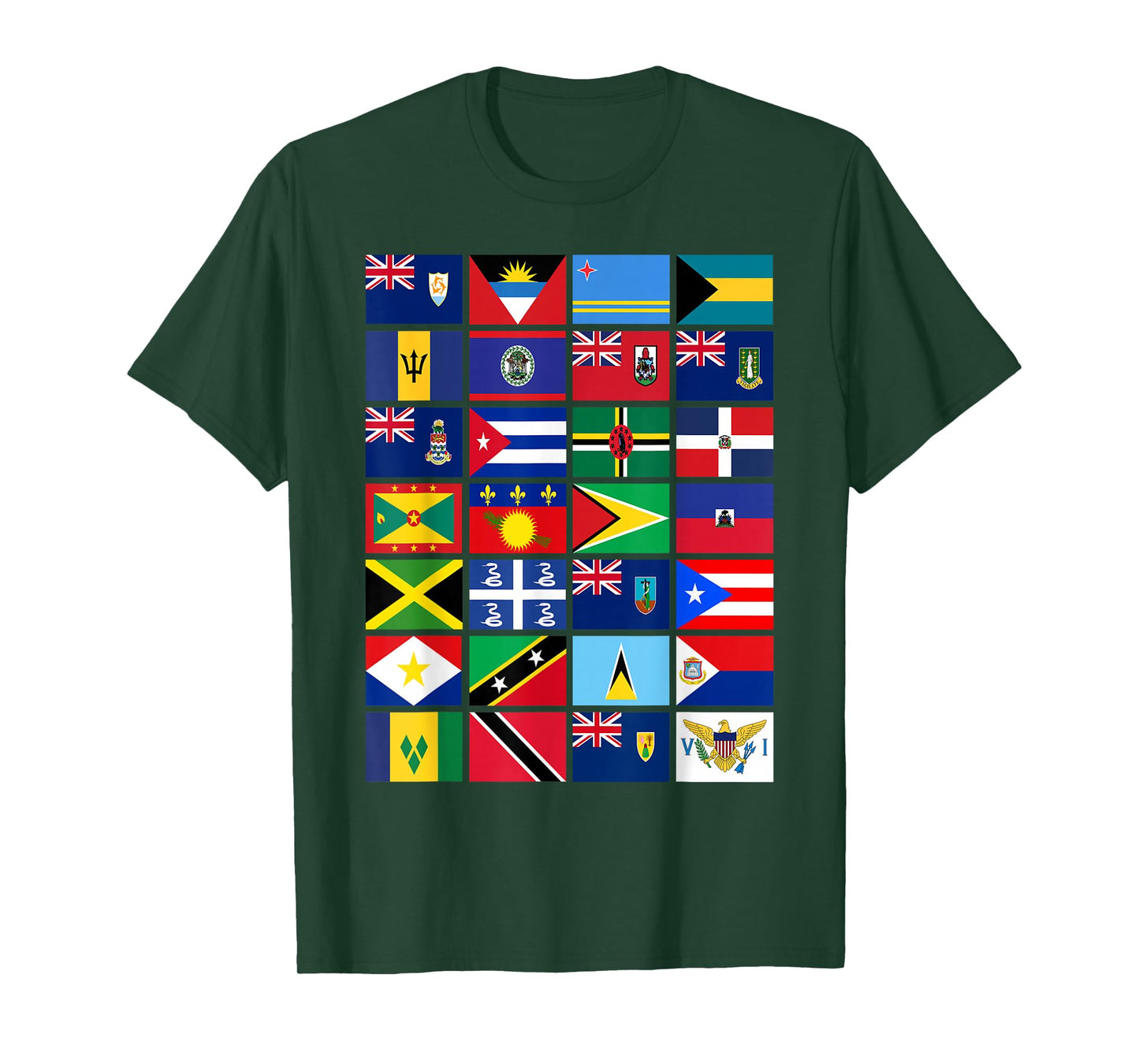 Caribbean Flags Unity Pride Souvenir Geography Gift T-Shirt