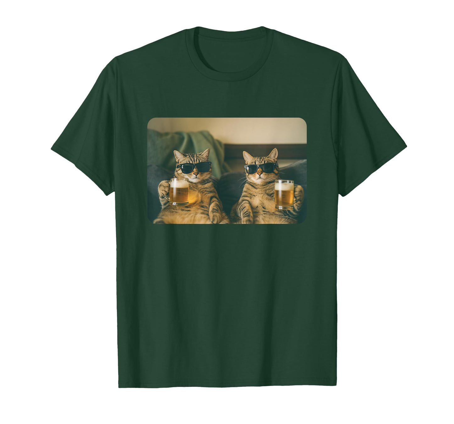 Hilarious Cats Drinking Beer Meme Funny Cats Beer Meme T-Shirt