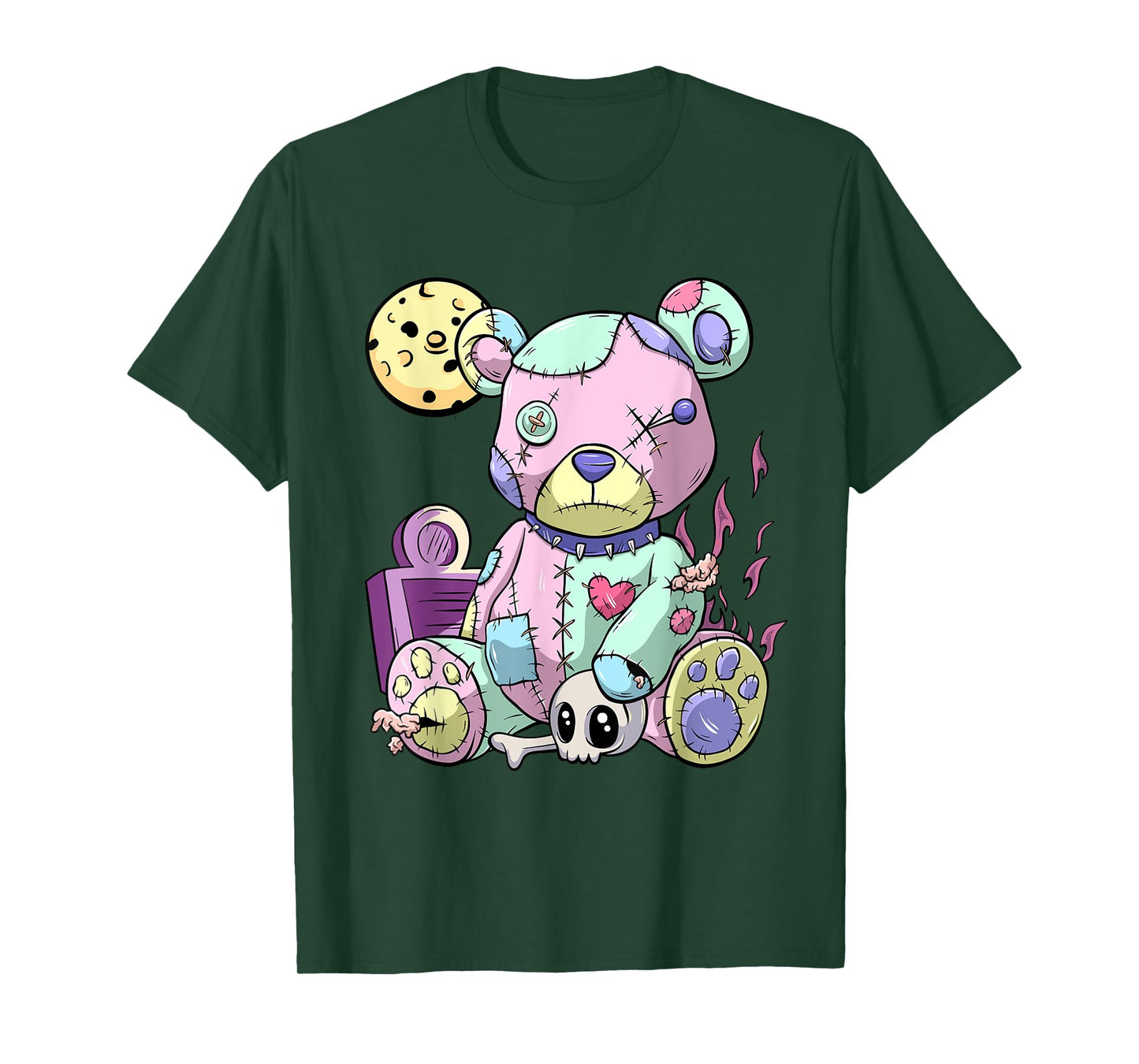 Kawaii Pink Pastel Goth Cute Creepy Teddy Bear Anime T-Shirt