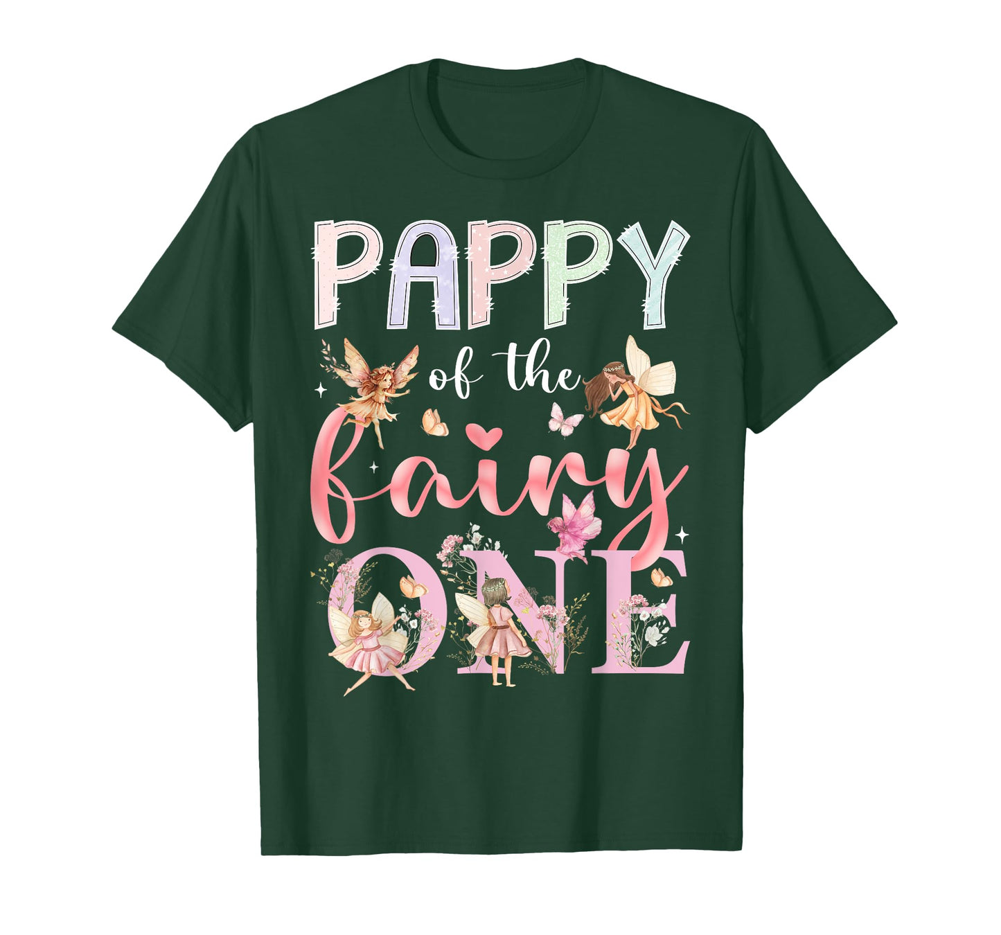 Pappy Of The Fairy One 1St Birthday Girl Fairytale T-Shirt