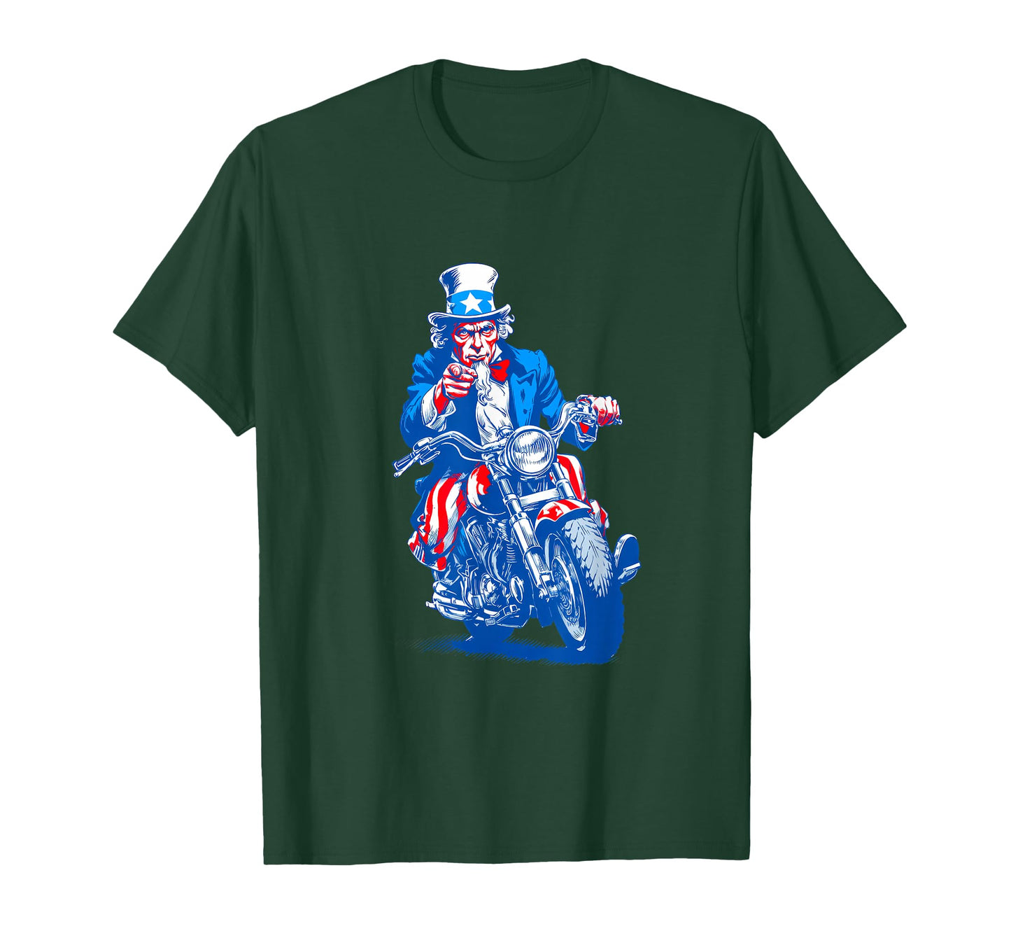 Patriotic Motorcycle Costume for Biker T-Shirt