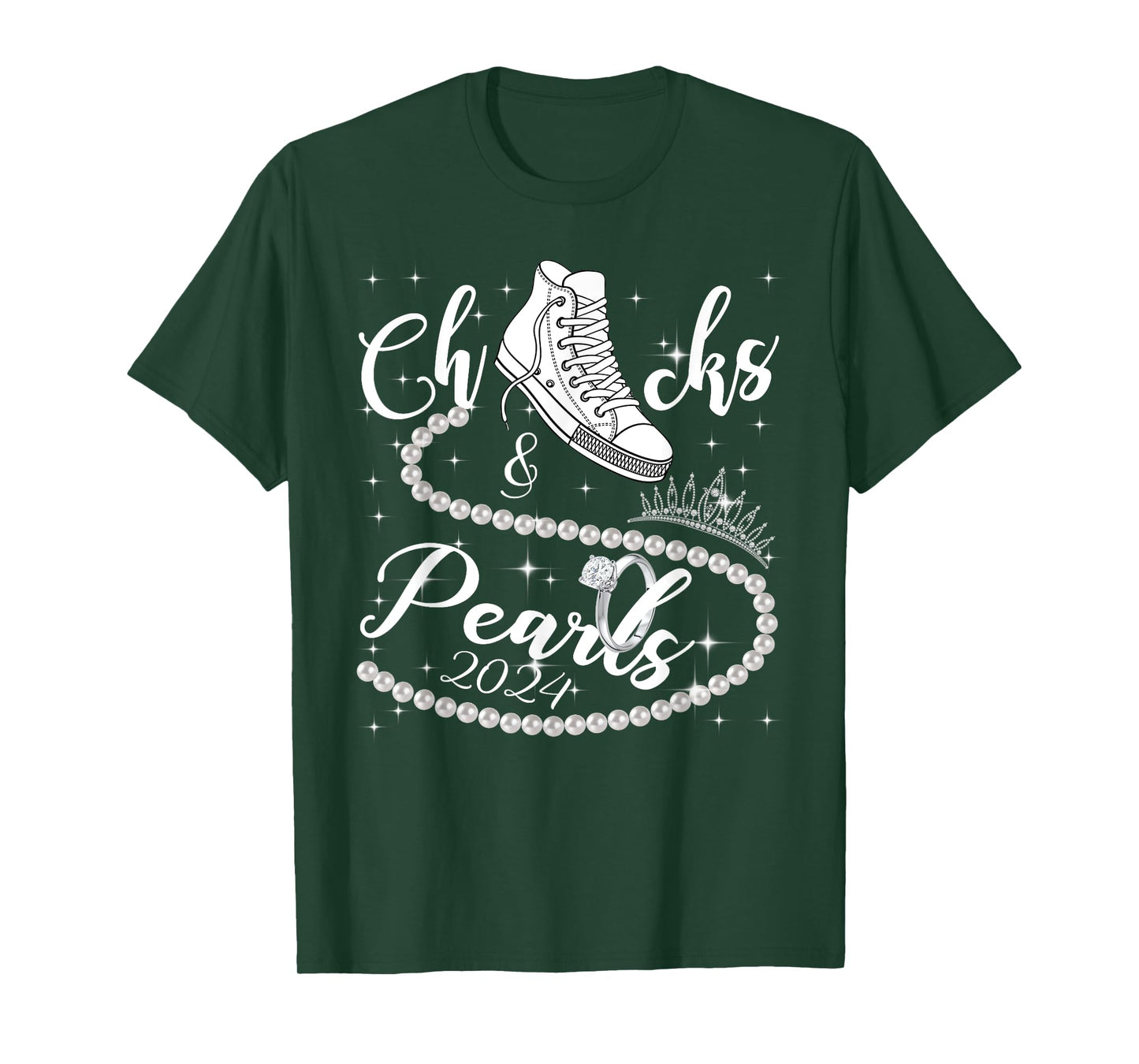 Chucks And Pearls 2024 Kamala Harris 2024 Vote For President T-Shirt