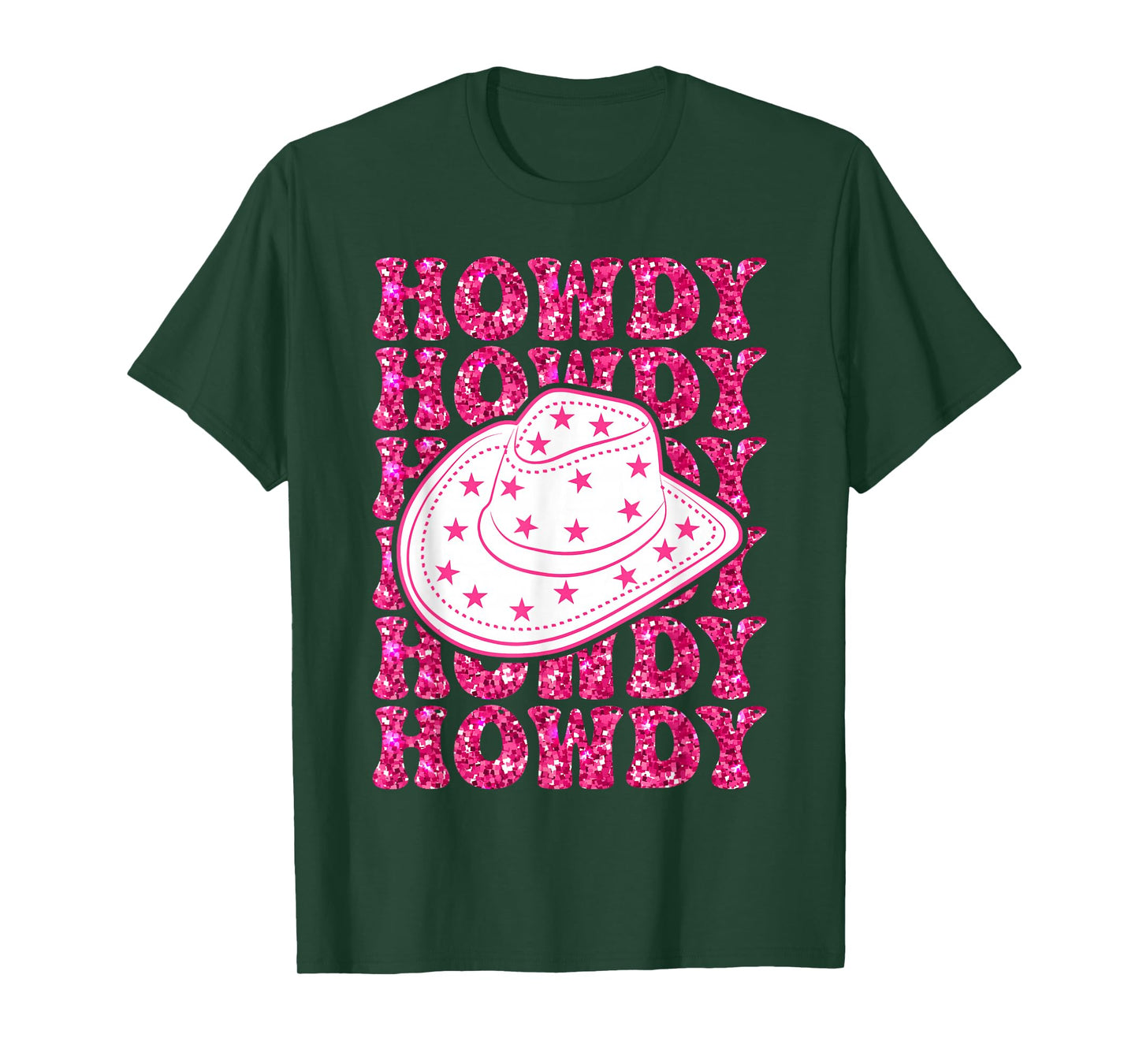 Howdy Southern Western Girl Country Rodeo Pink Cowgirl Women T-Shirt