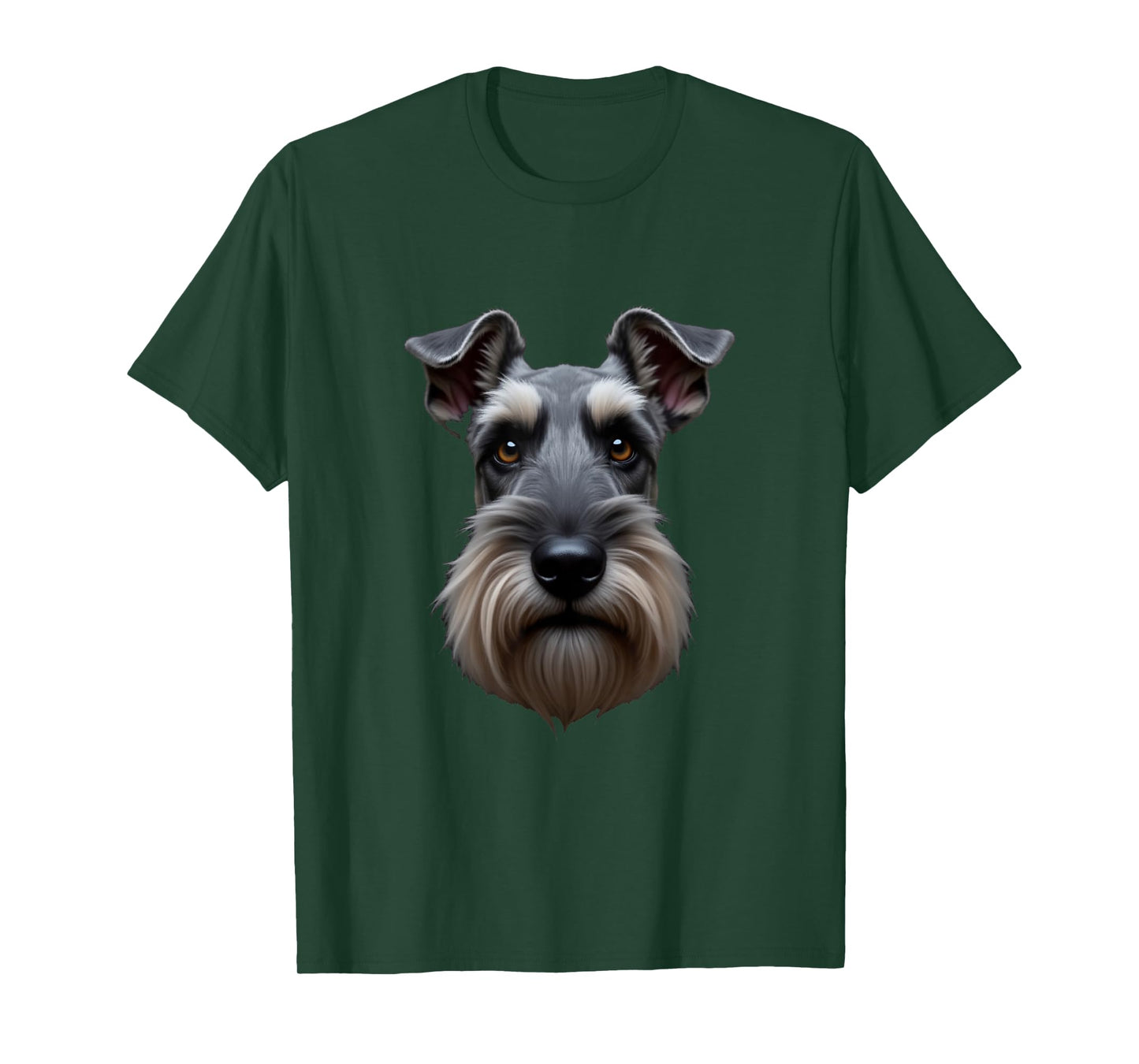 Black Schnauzer Dog Schnauzer Face T-Shirt