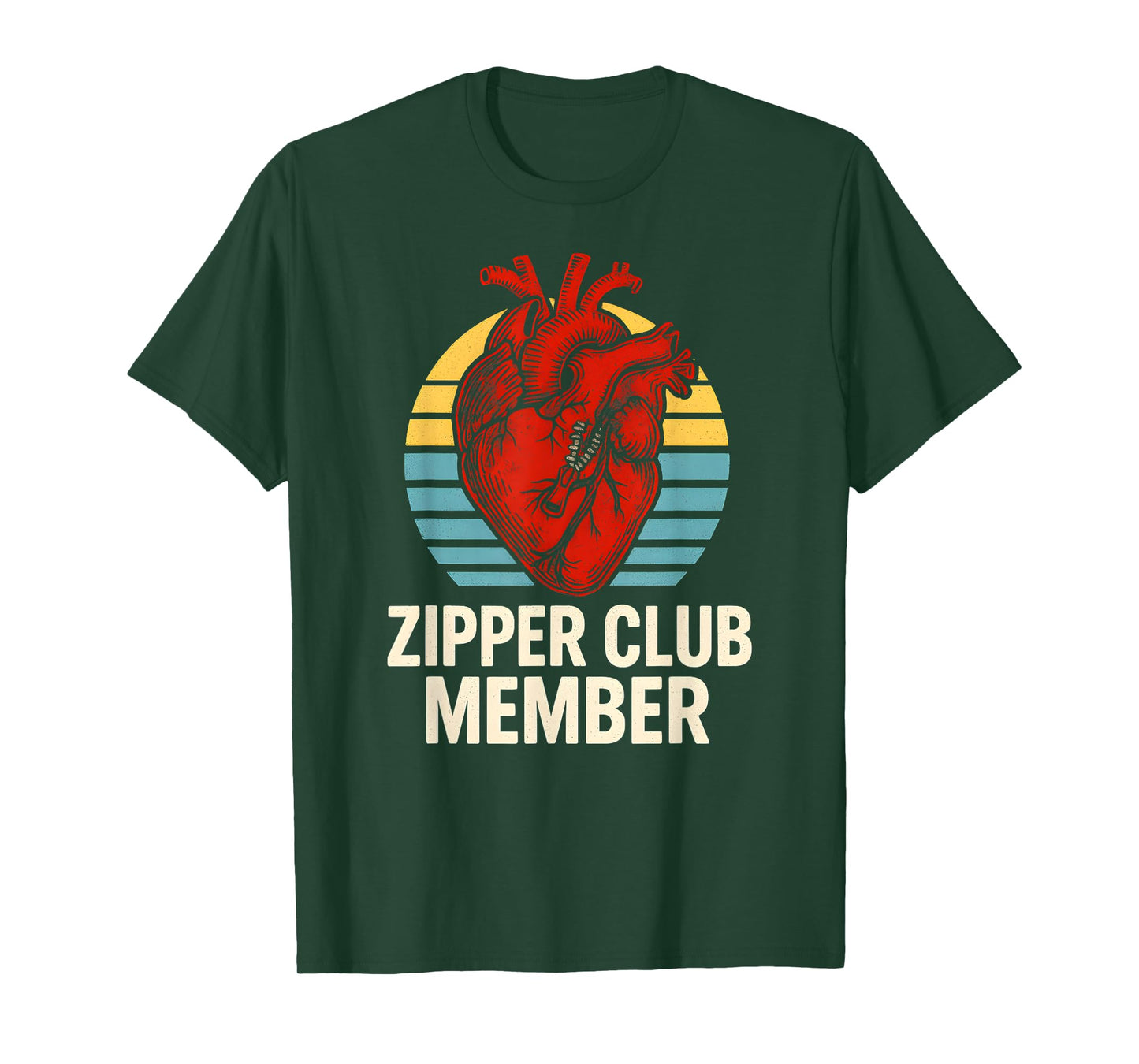 Heart Surgery Zipper Club Member Cool Mens Patient Recovery T-Shirt