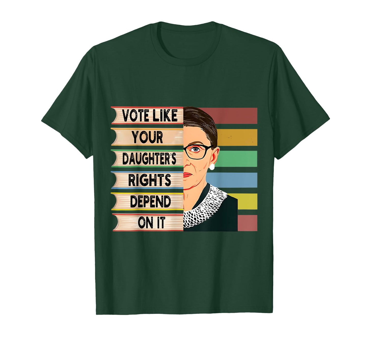 Feminist Ruth Bader Ginsburg RBG Quote Girl With Book Women T-Shirt